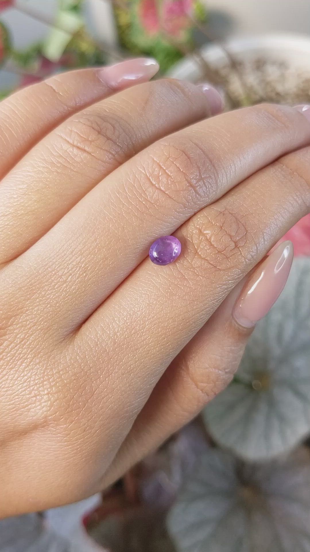 1.10 Ct. Purple Star Sapphire from Ceylon (Sri Lanka) Size Video