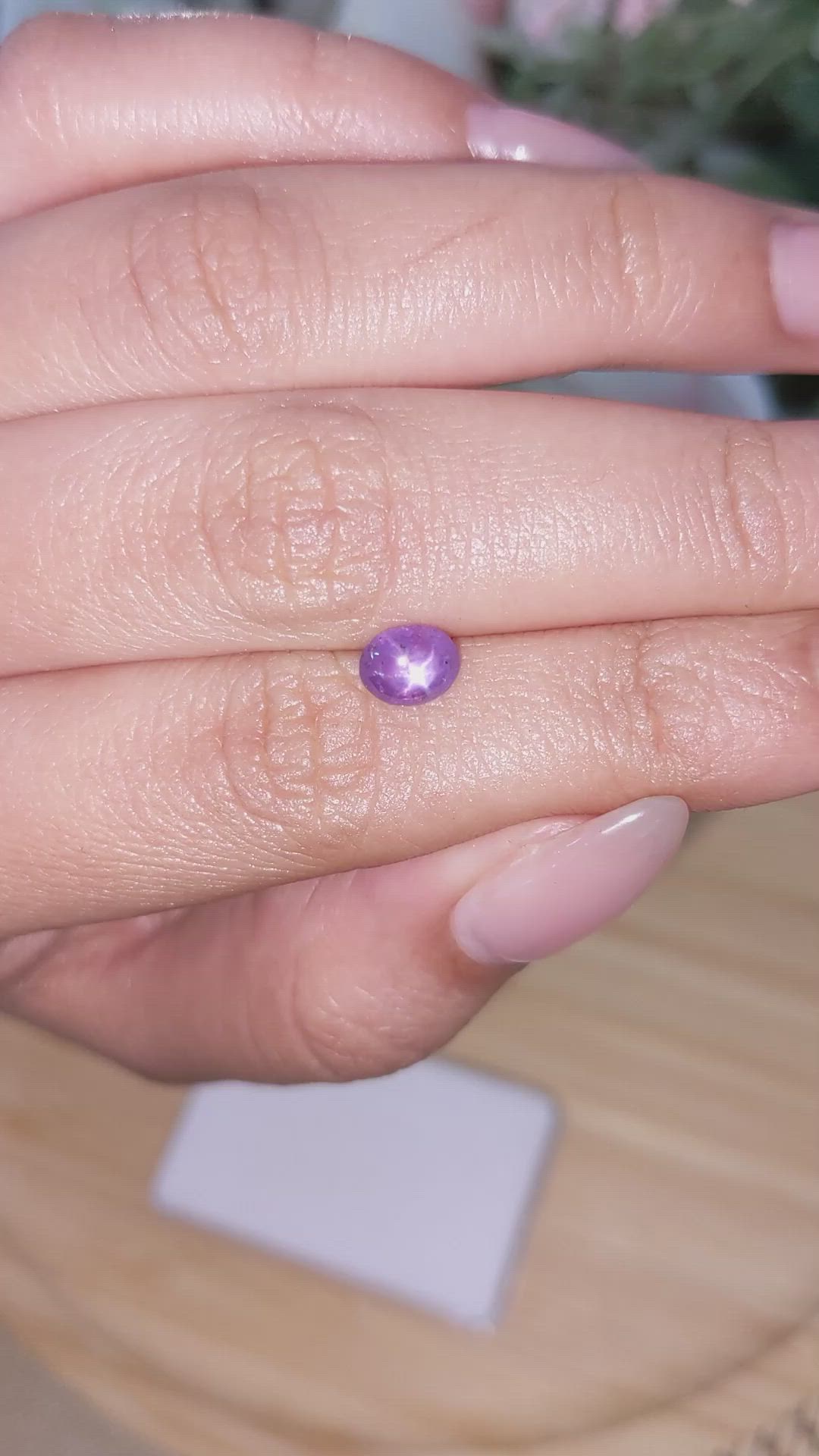 1.10 Ct. Purple Star Sapphire from Ceylon (Sri Lanka) Size Video