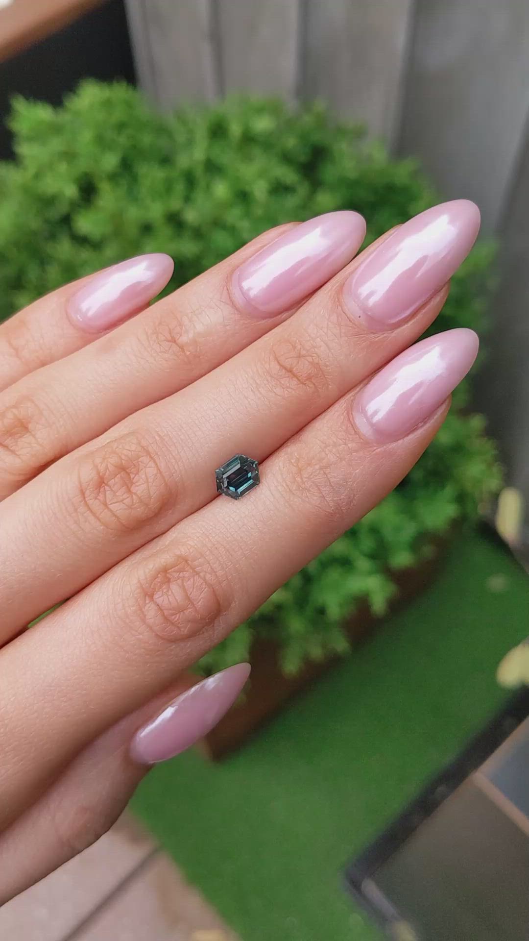 1.59 Ct. Bluish Green Sapphire from Montana Size Video