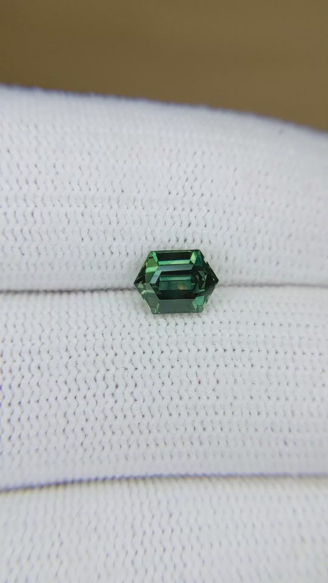 1.59 Ct. Bluish Green Sapphire from Montana Size Video