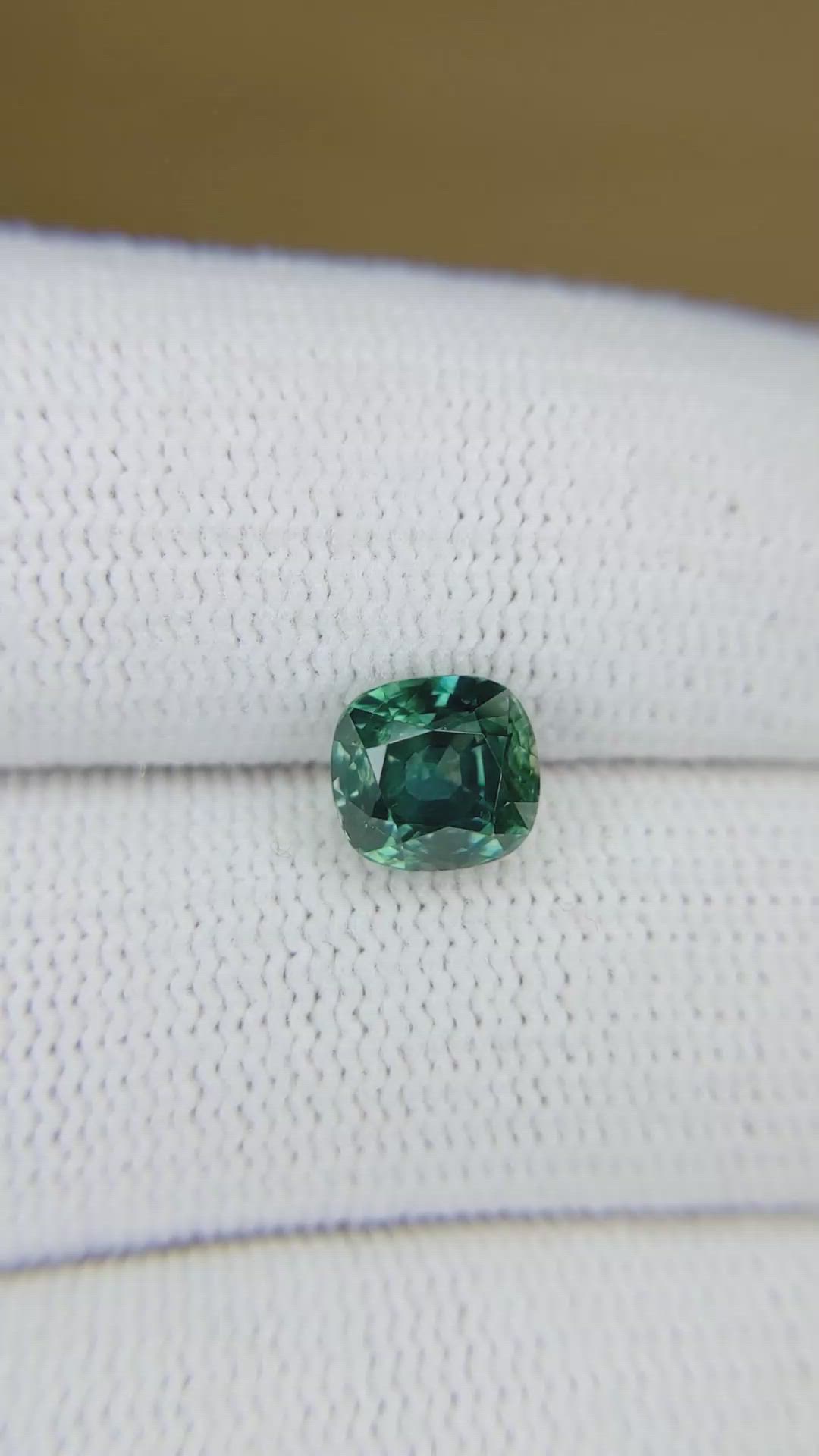 2.12 Ct. Bluish Green Sapphire from Montana Size Video