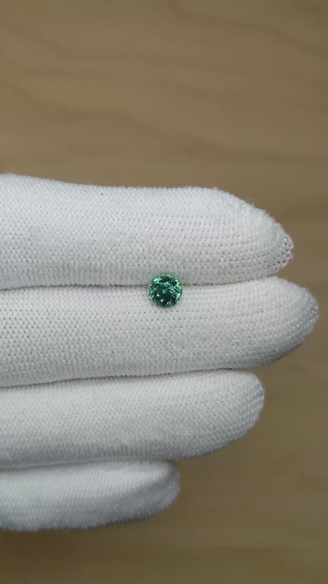 1.09 Ct. Bluish Green Sapphire from Montana Size Video