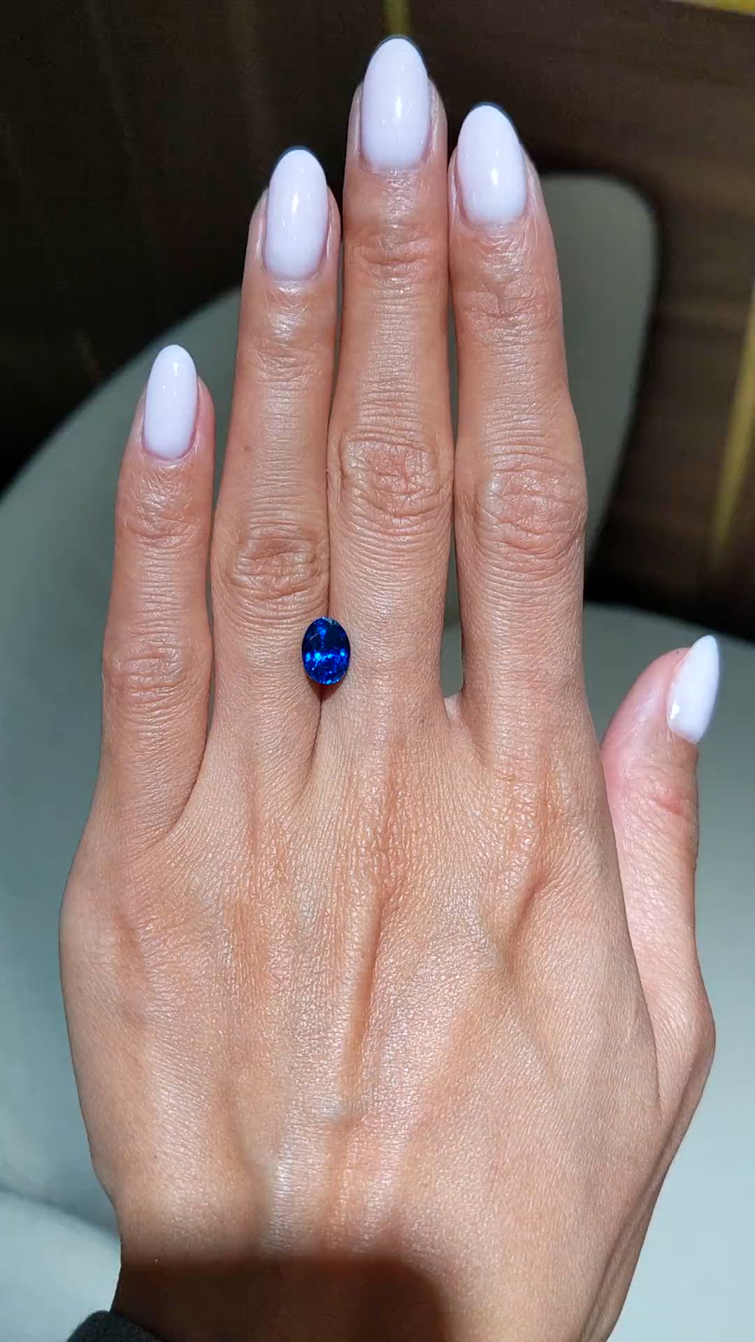 2.90 Ct. Blue Sapphire from Ceylon (Sri Lanka) Size Video