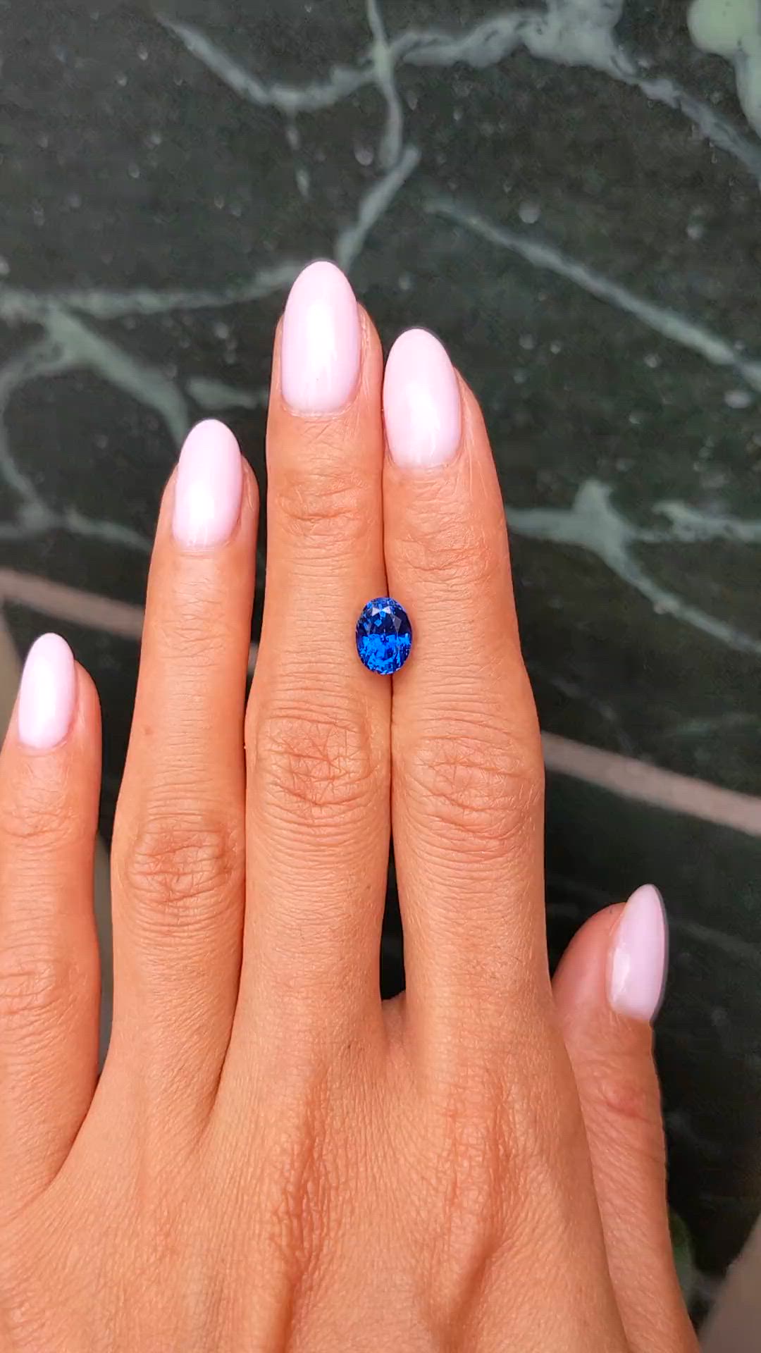 2.90 Ct. Blue Sapphire from Ceylon (Sri Lanka) Size Video