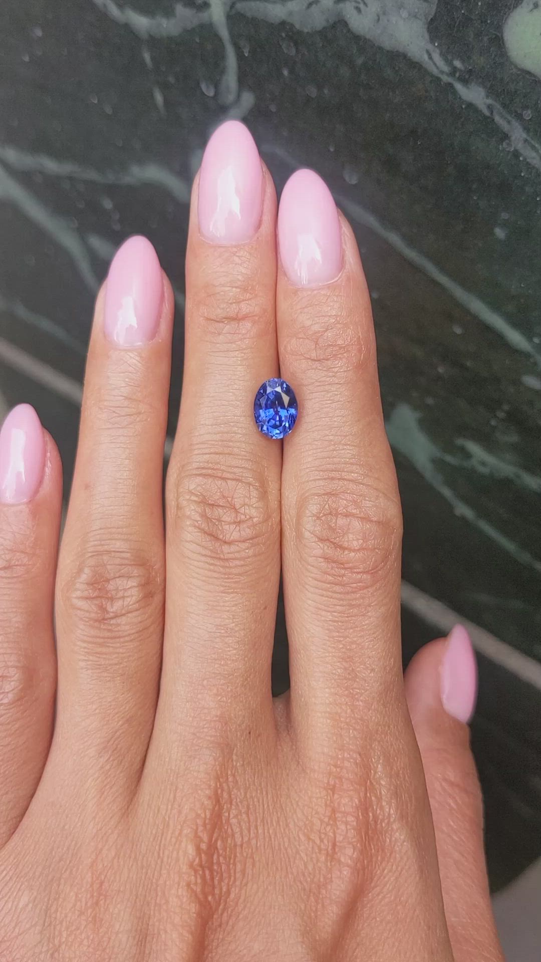 2.90 Ct. Blue Sapphire from Ceylon (Sri Lanka) Size Video