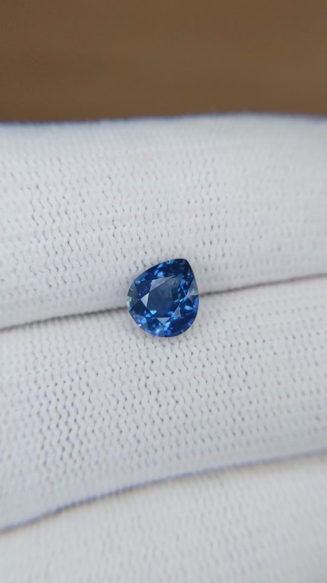 1.58 Ct. Blue Sapphire from Montana Size Video