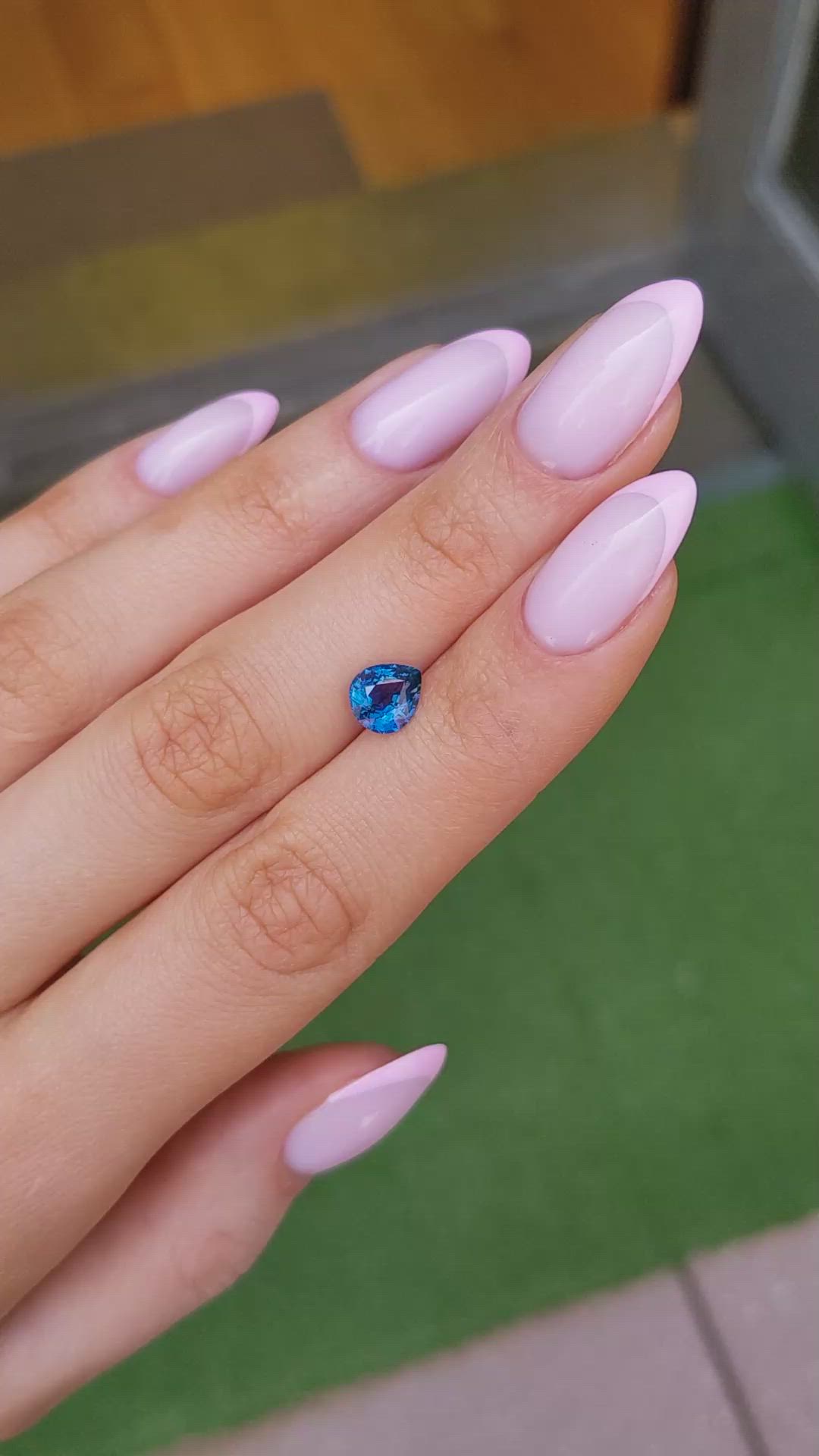 1.58 Ct. Blue Sapphire from Montana Size Video