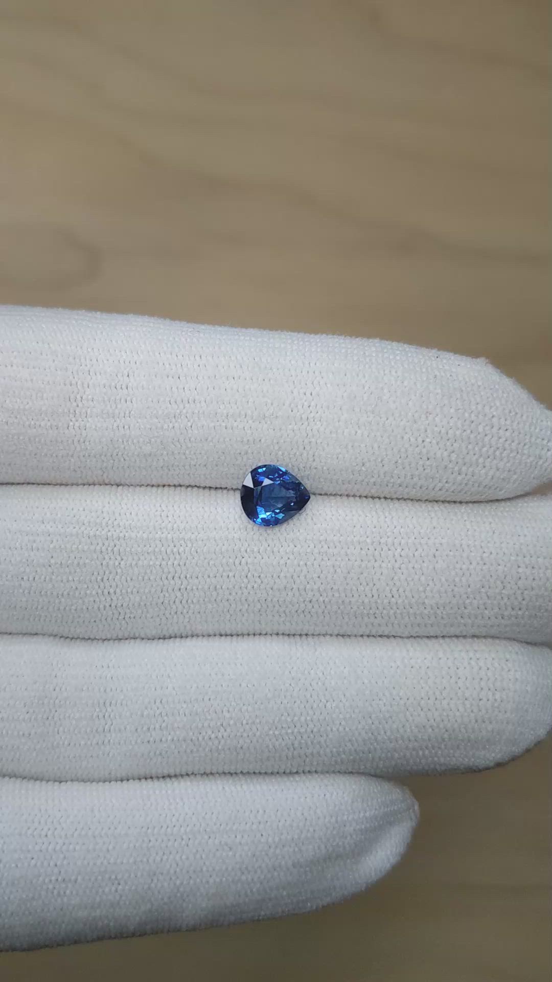 1.58 Ct. Blue Sapphire from Montana Size Video