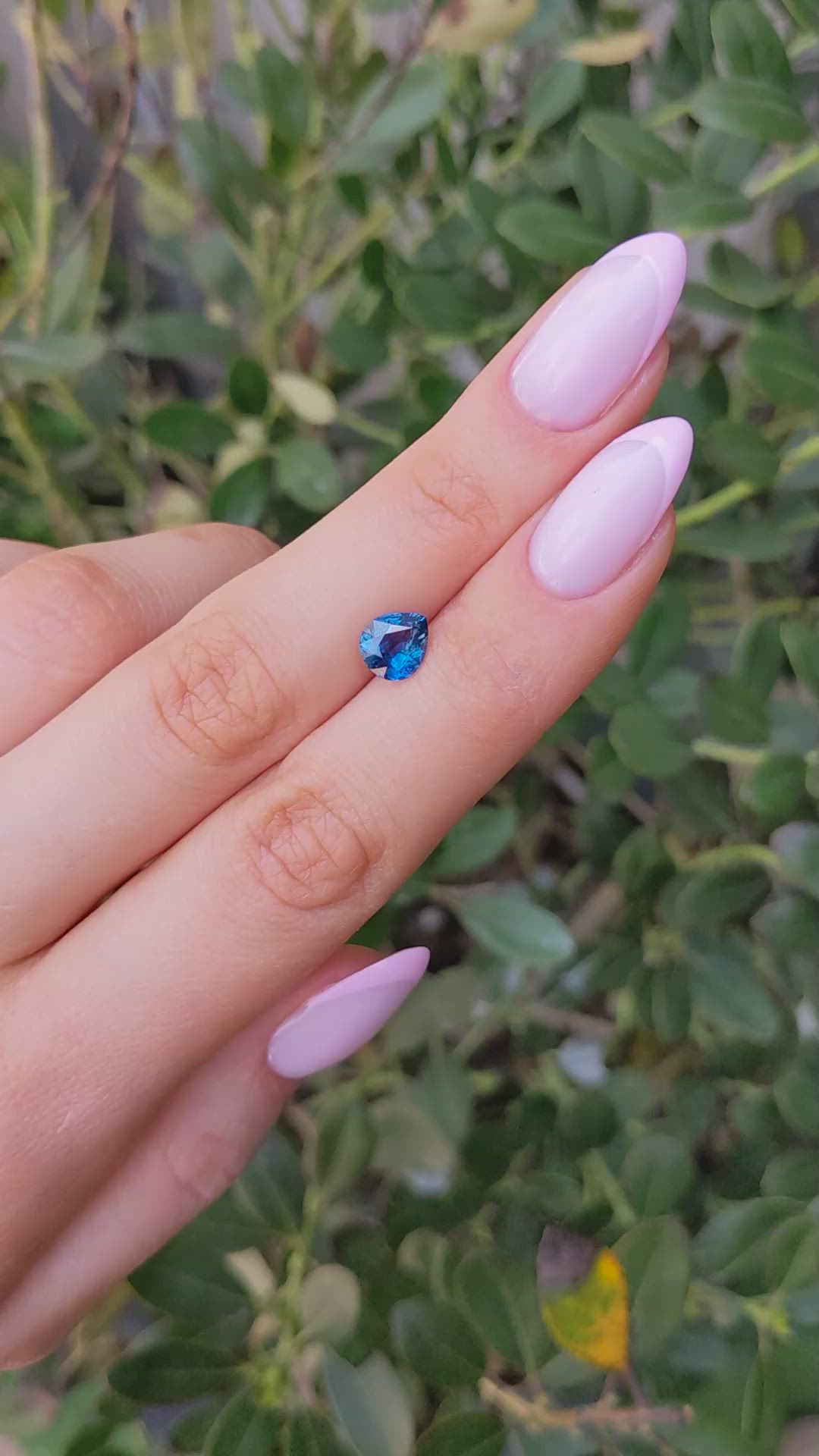 1.58 Ct. Blue Sapphire from Montana Size Video