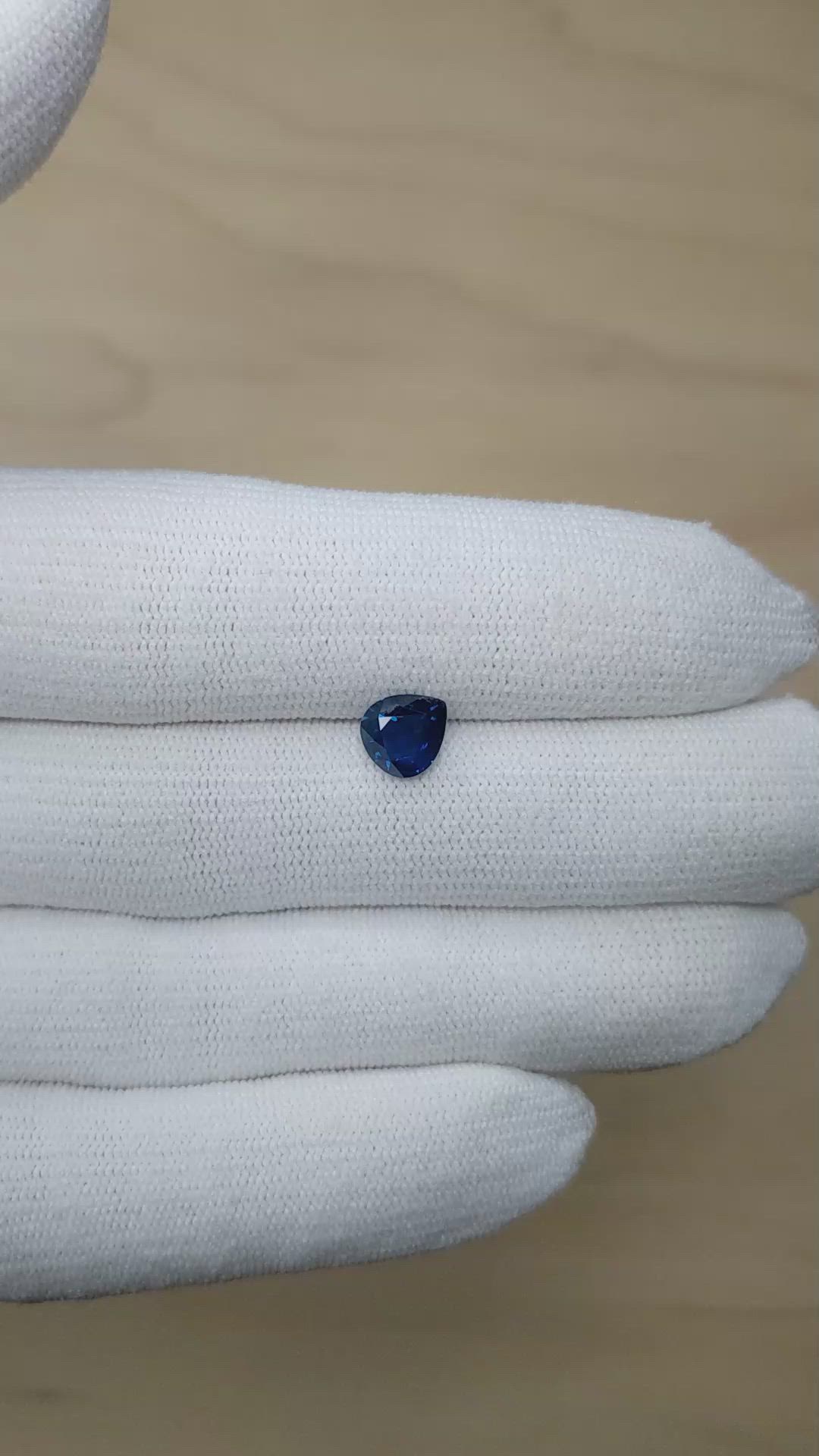 1.54 Ct. Greenish Blue Sapphire from Montana Size Video