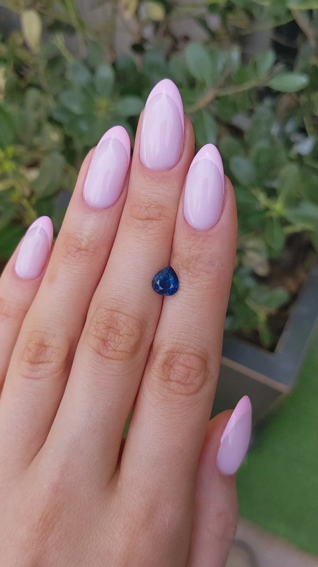 1.54 Ct. Greenish Blue Sapphire from Montana Size Video