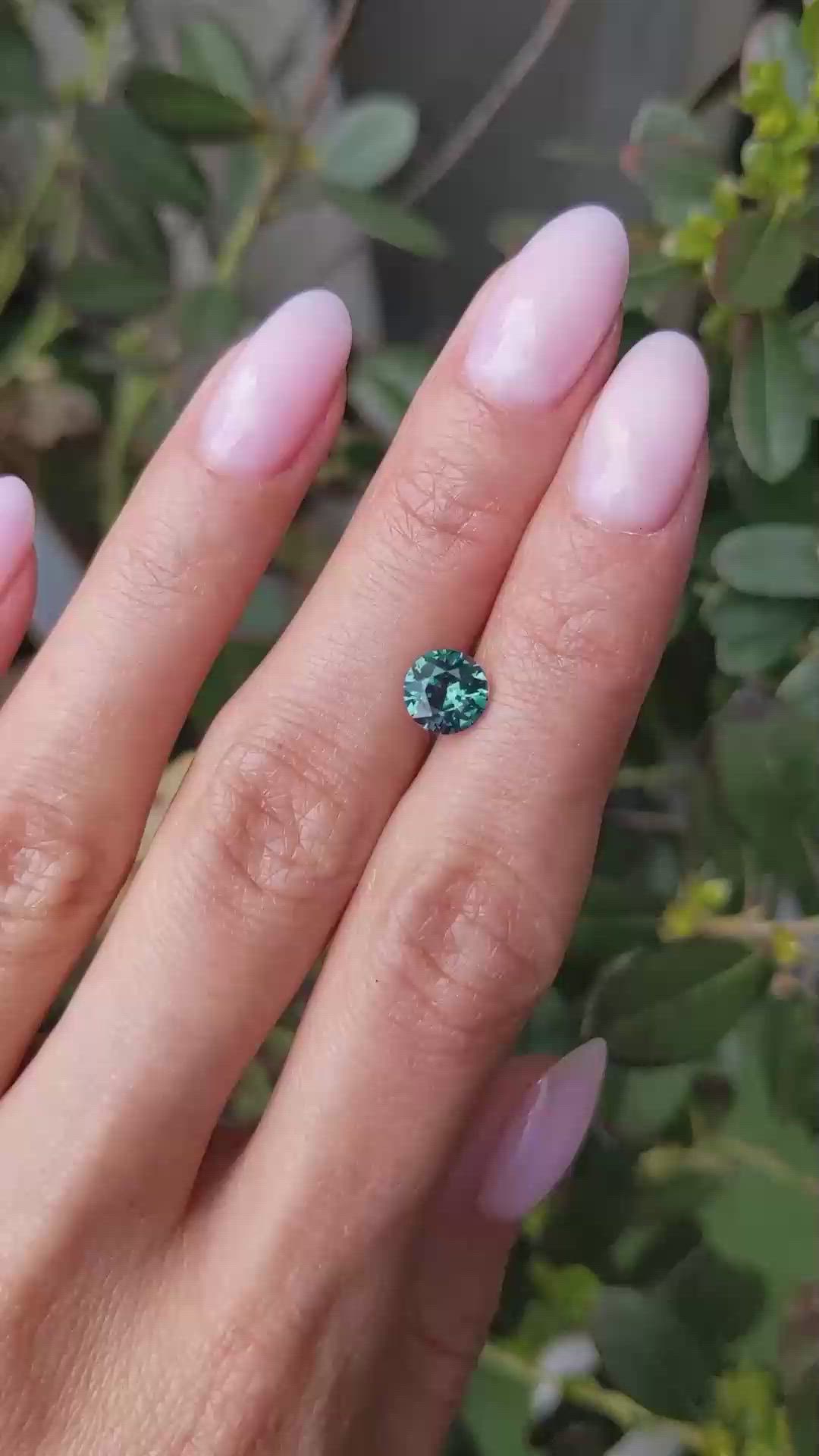 1.51 Ct. Bluish Green Sapphire from Montana Size Video