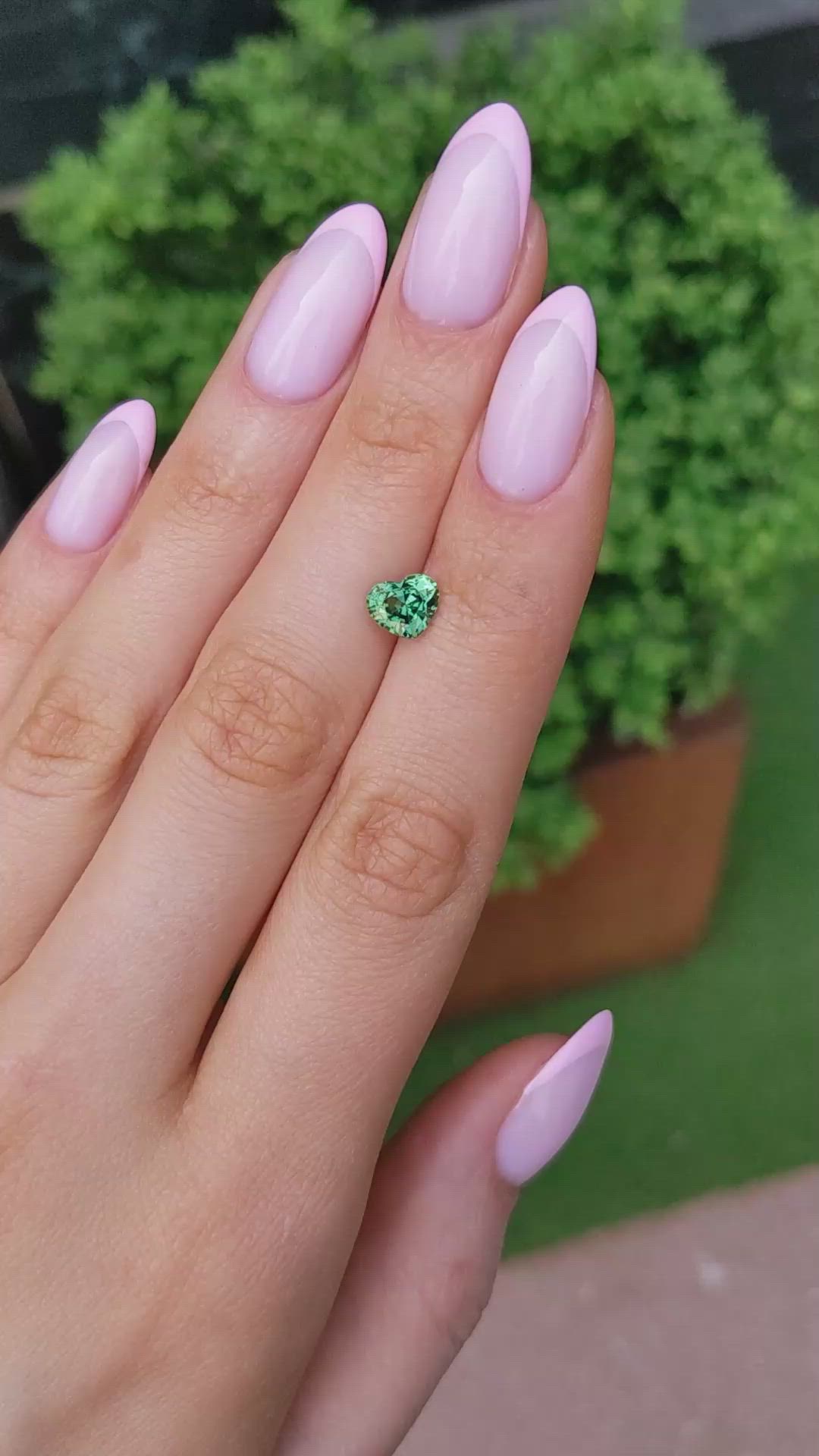 1.68 Ct. Green Sapphire from Montana Size Video