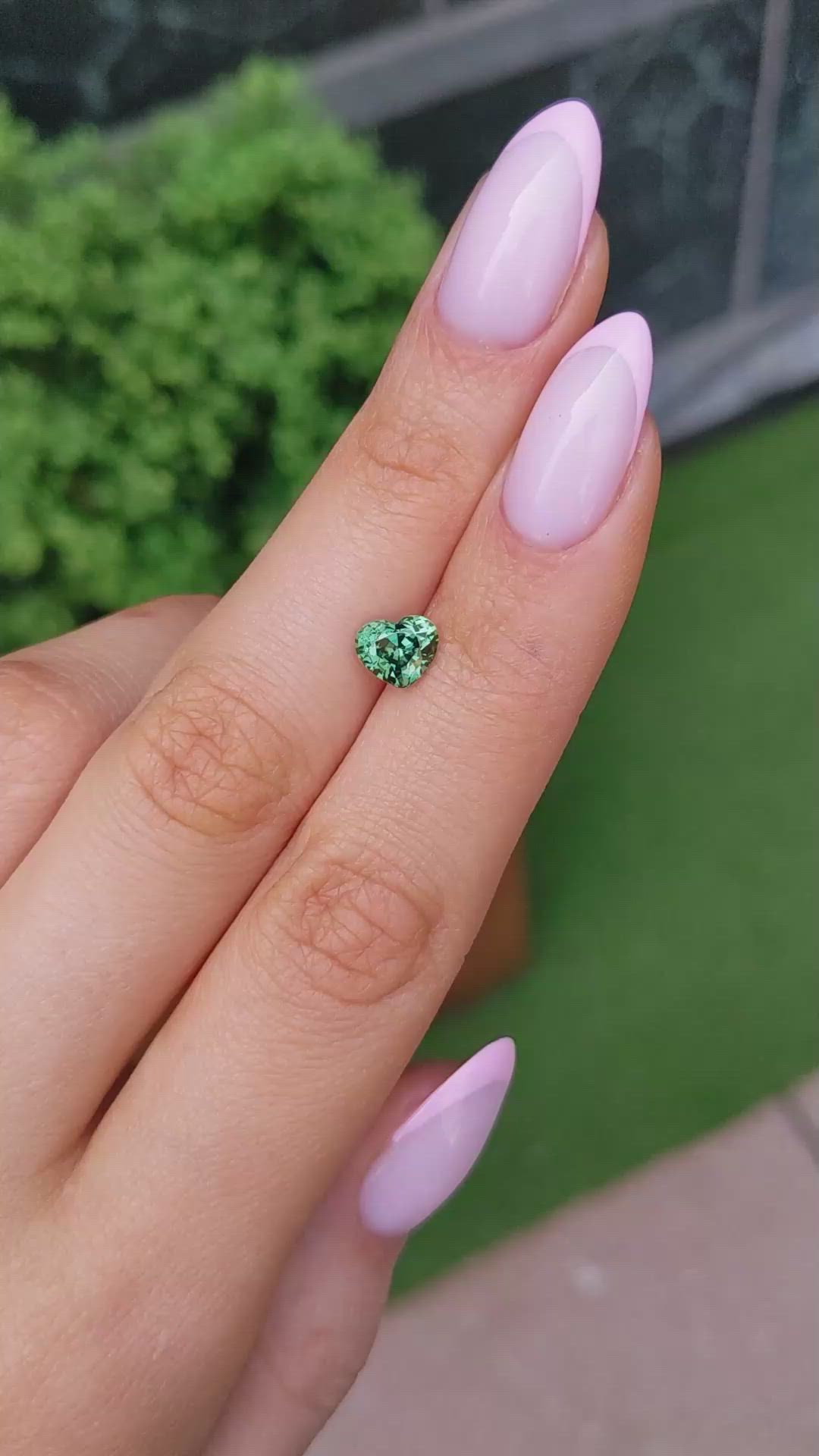 1.68 Ct. Green Sapphire from Montana Size Video