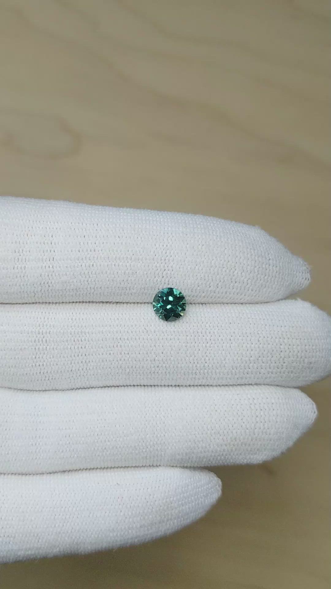 1.35 Ct. Bluish Green Sapphire from Montana Size Video