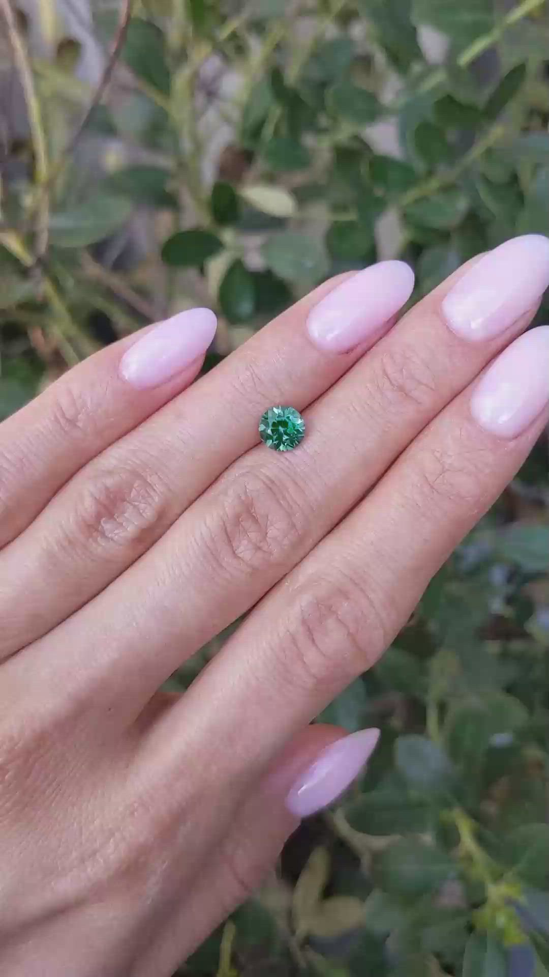 1.35 Ct. Bluish Green Sapphire from Montana Size Video