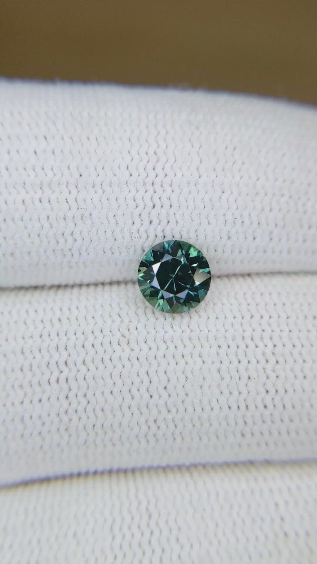 1.35 Ct. Bluish Green Sapphire from Montana Size Video