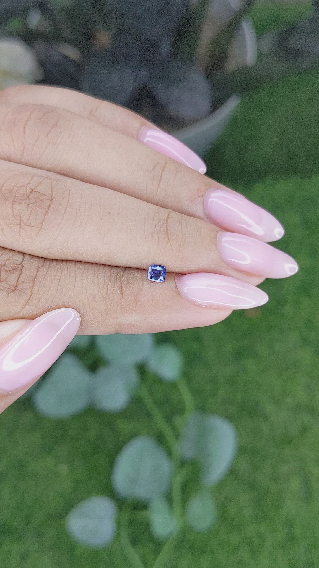 0.19 Ct. Blue Sapphire from Tanzania Size Video