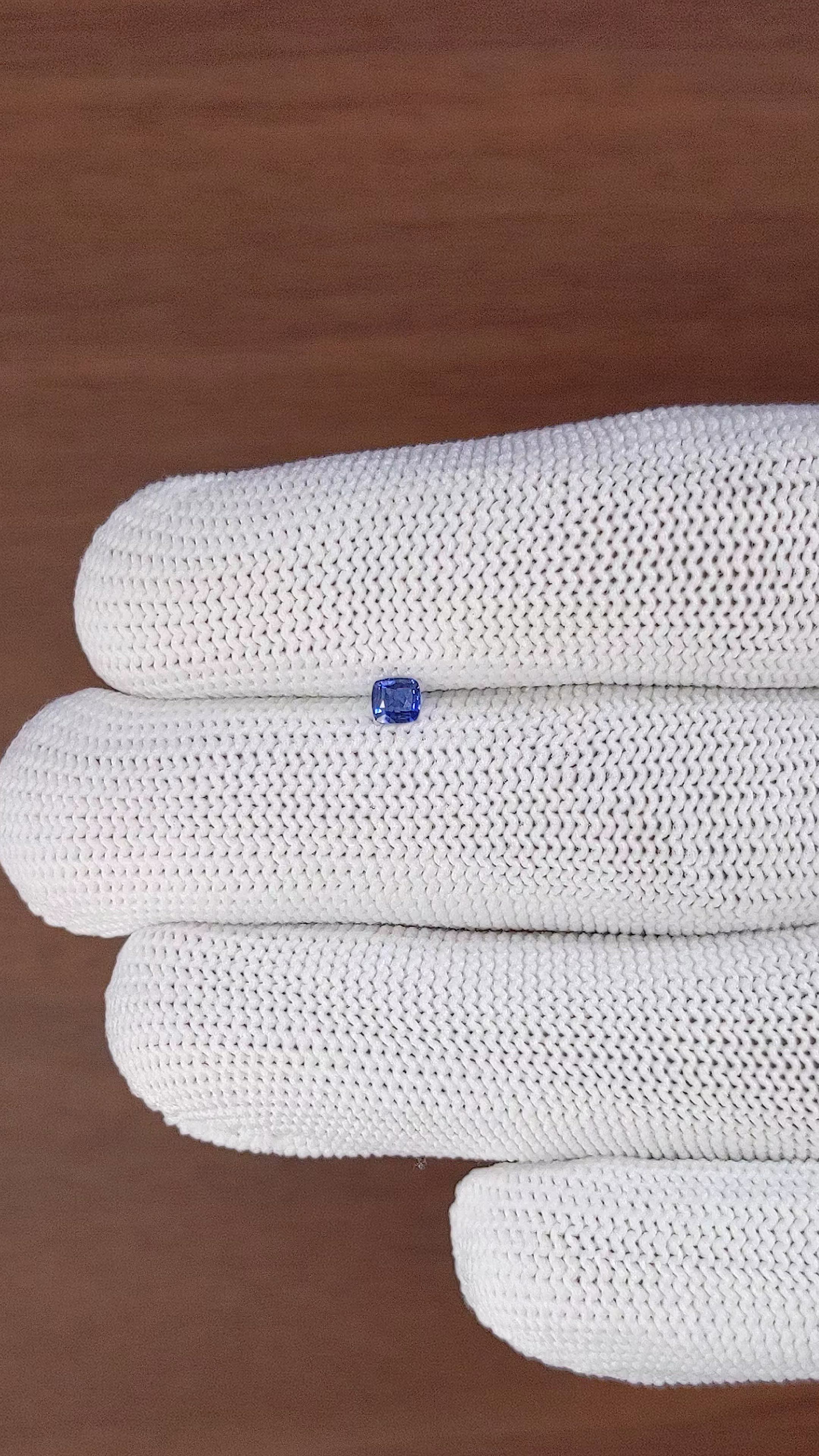 0.19 Ct. Blue Sapphire from Tanzania Size Video