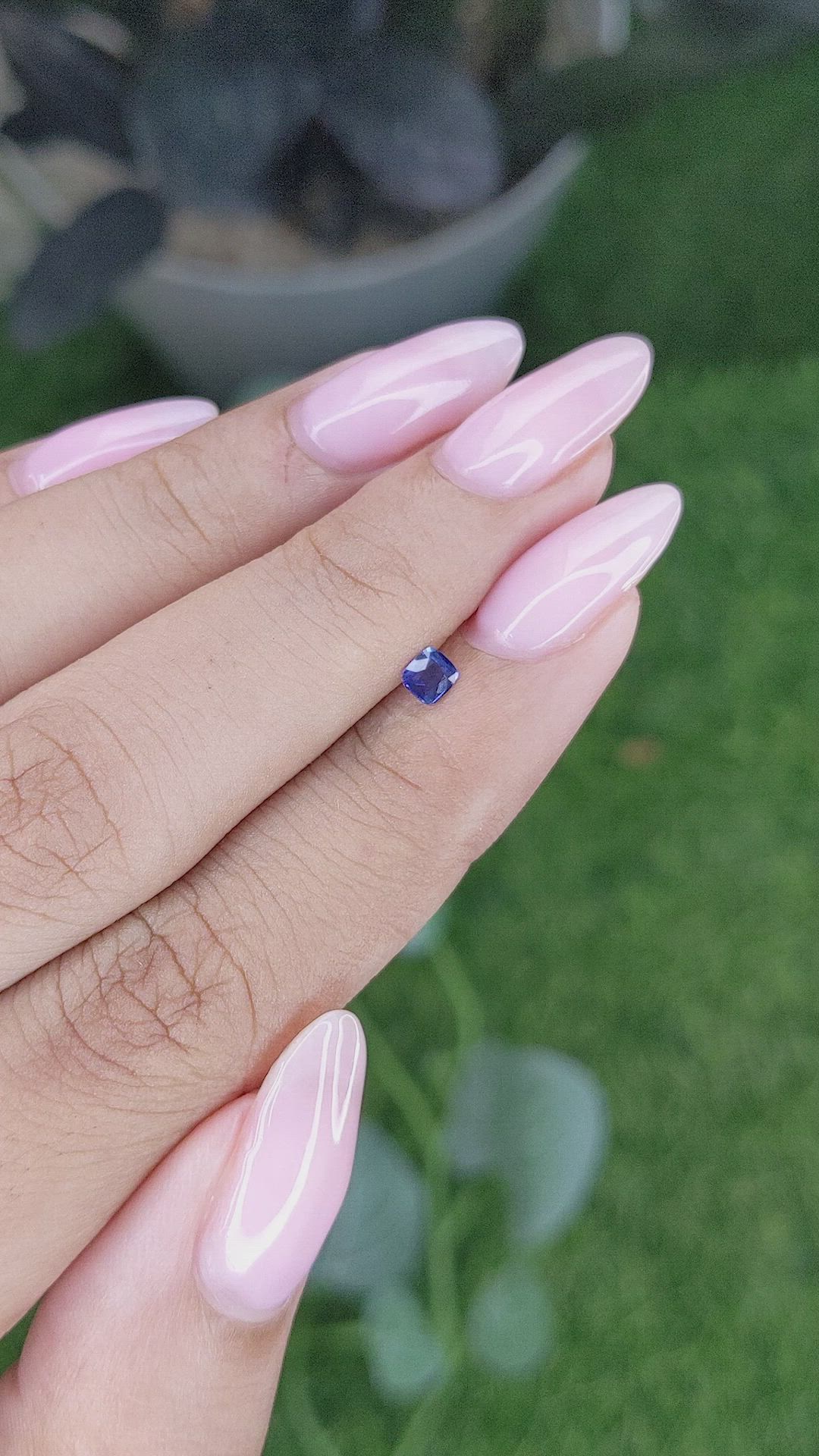 0.19 Ct. Blue Sapphire from Tanzania Size Video