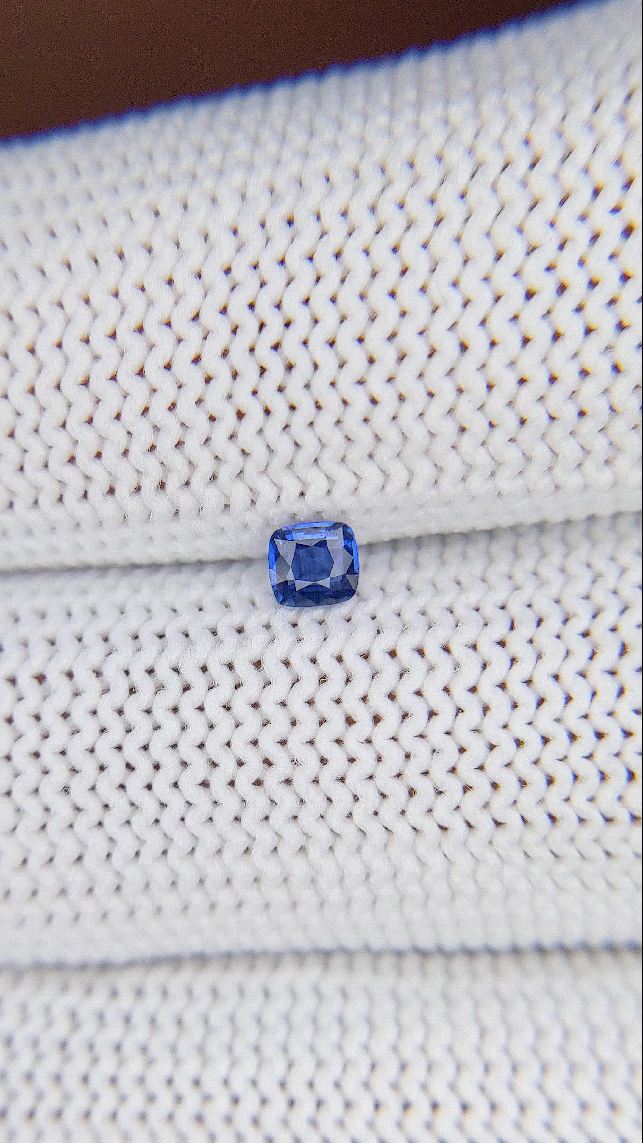 0.19 Ct. Blue Sapphire from Tanzania Size Video