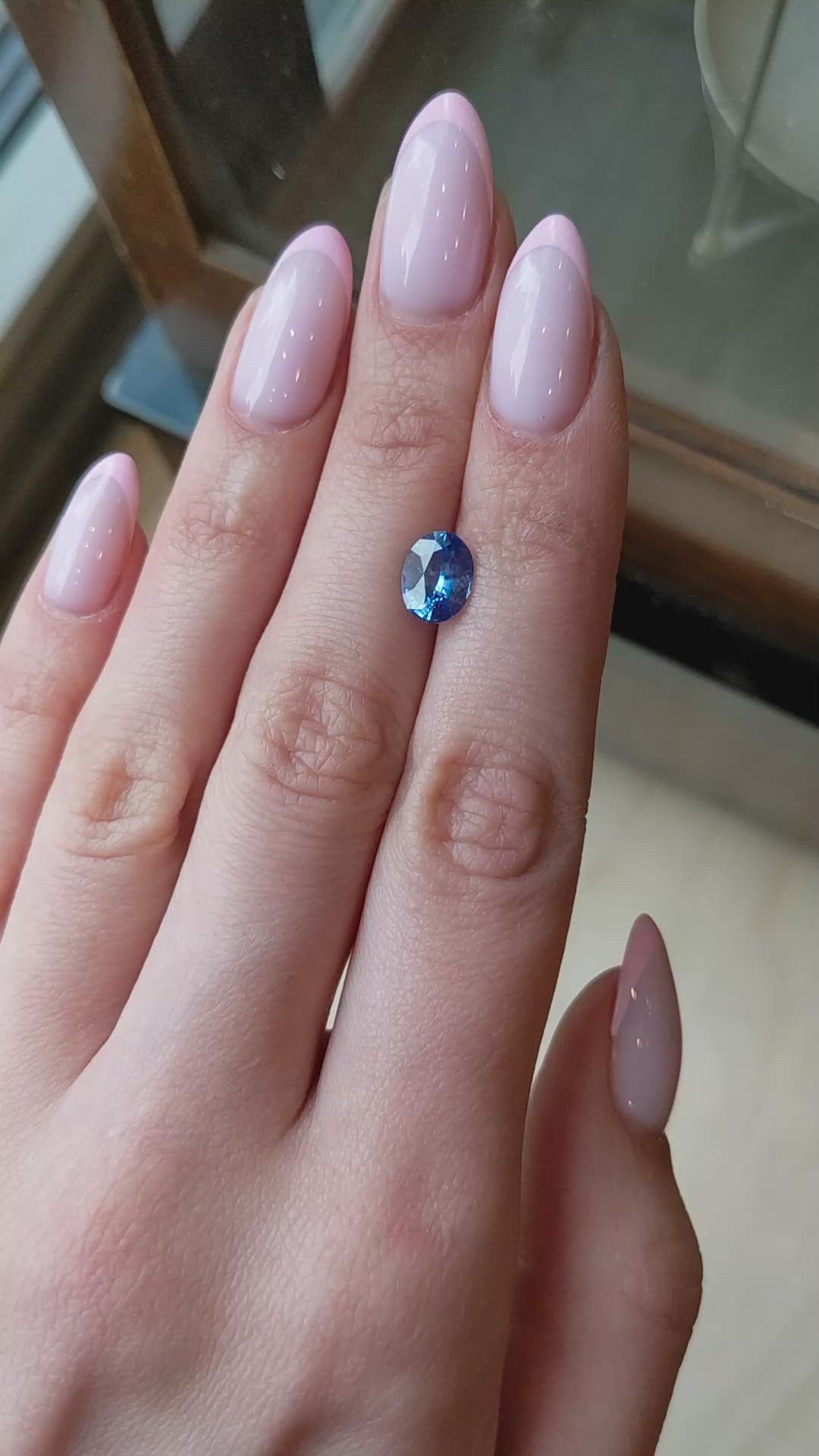 2.37 Ct. Blue Sapphire from Ceylon (Sri Lanka) Size Video