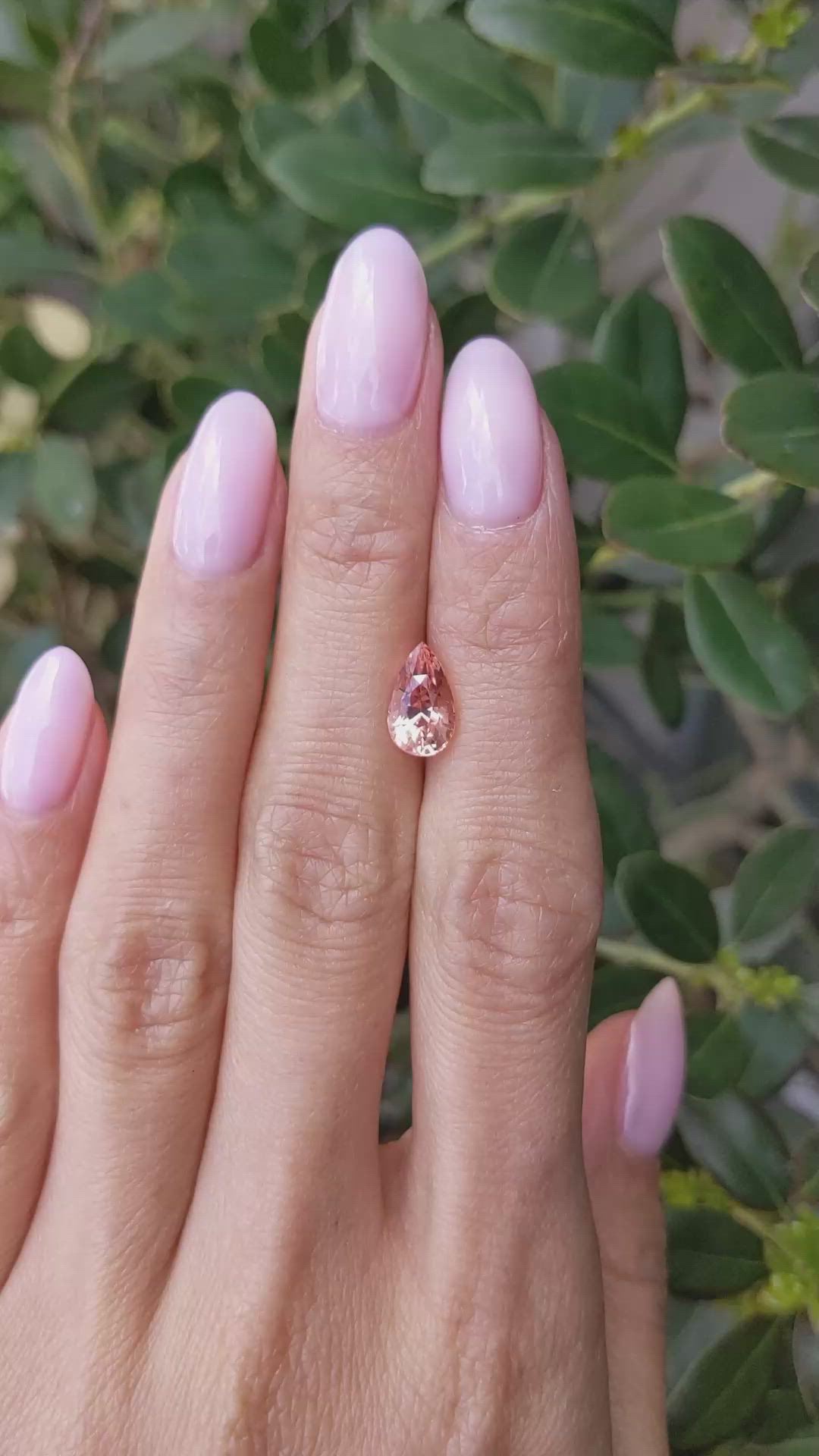 2.52 Ct. Padparadscha Sapphire from Madagascar Size Video