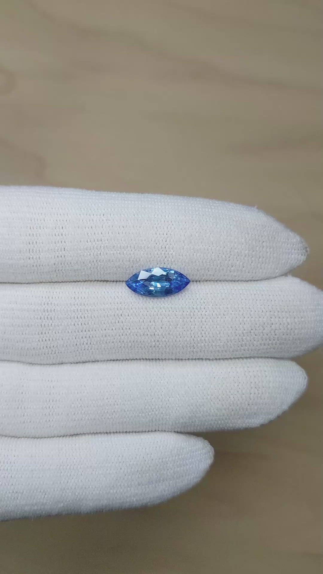2.72 Ct. Blue Sapphire from Ceylon (Sri Lanka) Size Video