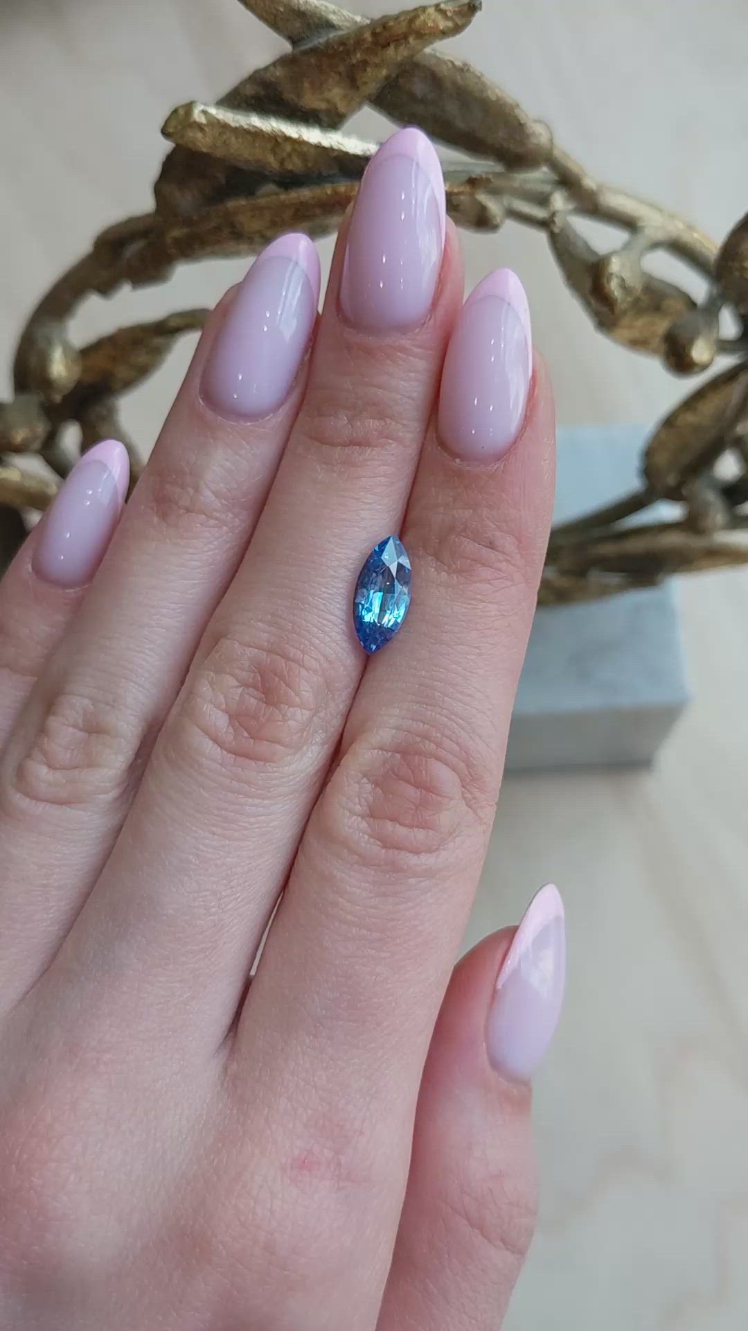 2.72 Ct. Blue Sapphire from Ceylon (Sri Lanka) Size Video