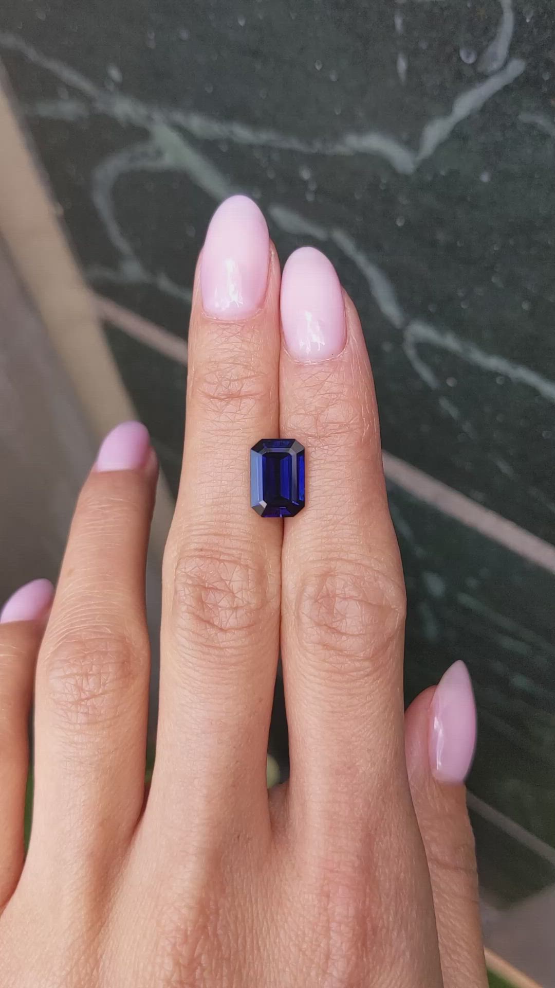 4.09 Ct. Blue Sapphire from West Africa Size Video