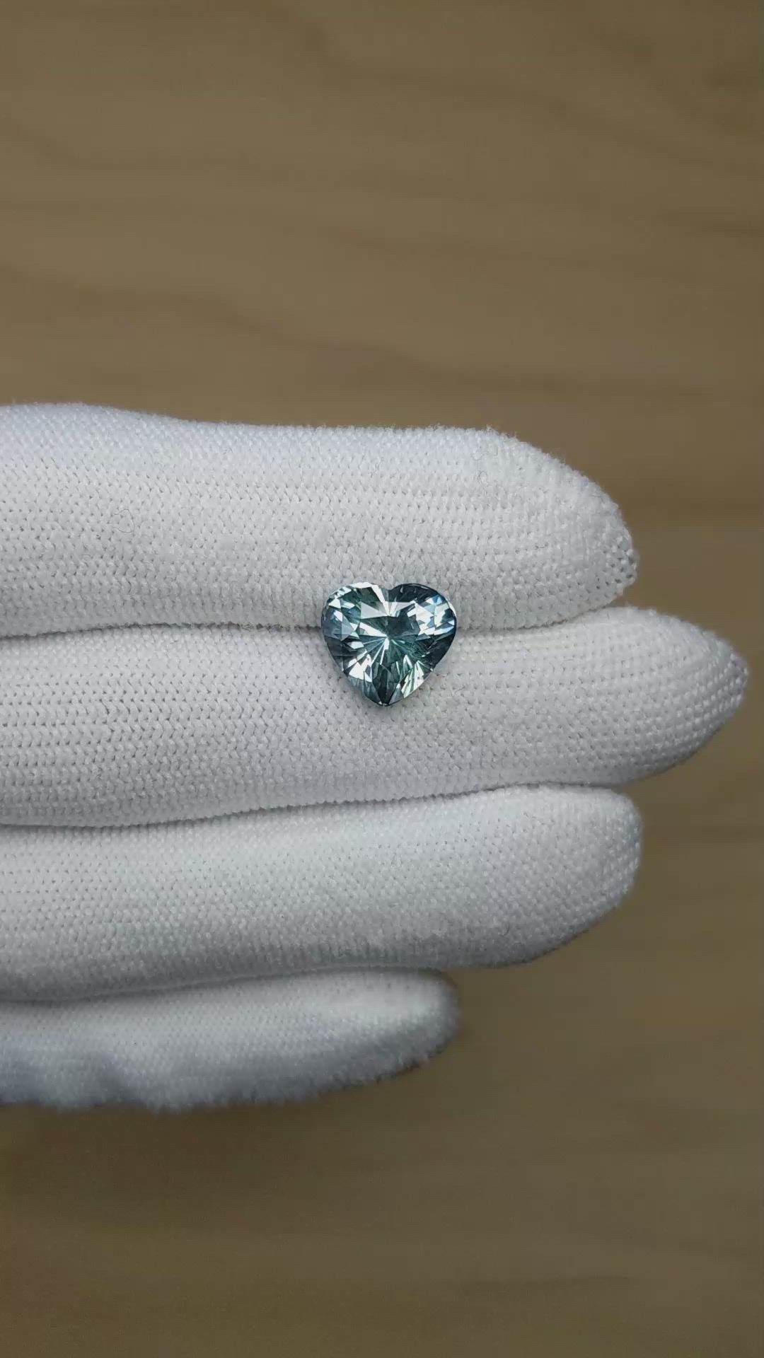 5.91 Ct. Greenish Blue Sapphire from Tanzania Size Video