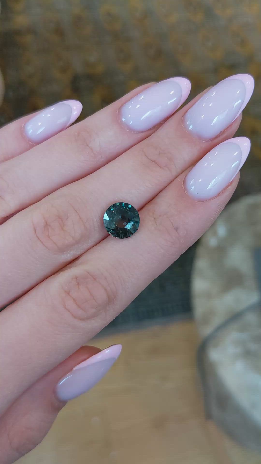 4.01 Ct. Bluish Green Sapphire from Madagascar Size Video
