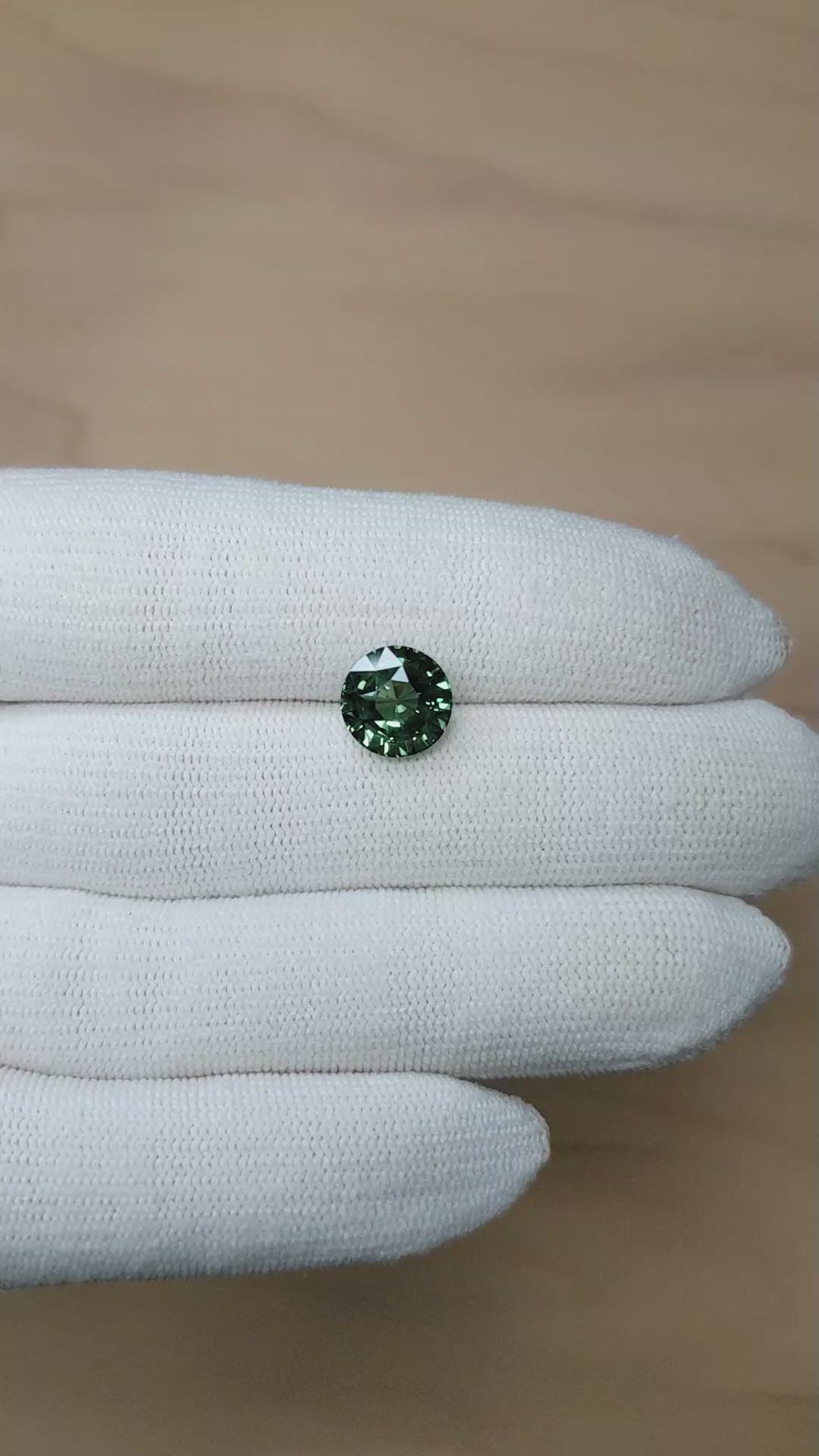 4.01 Ct. Bluish Green Sapphire from Madagascar Size Video