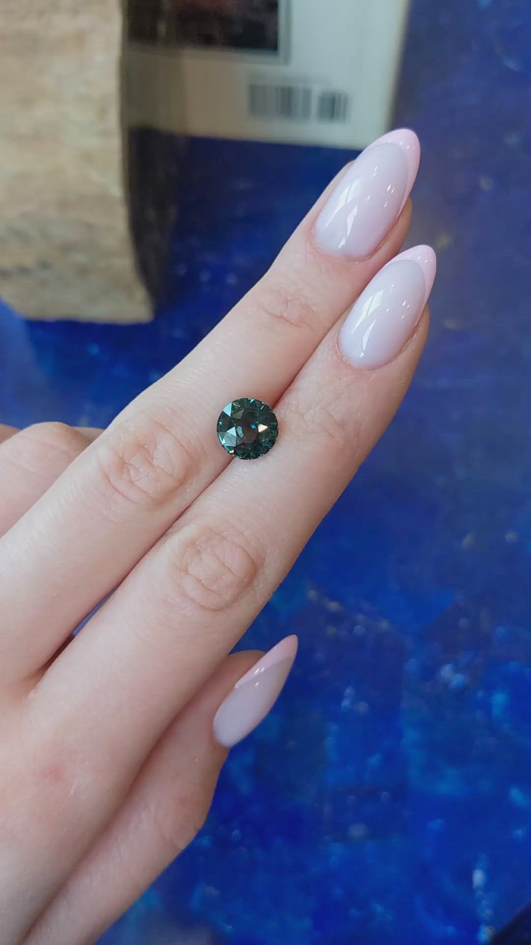 4.01 Ct. Bluish Green Sapphire from Madagascar Size Video
