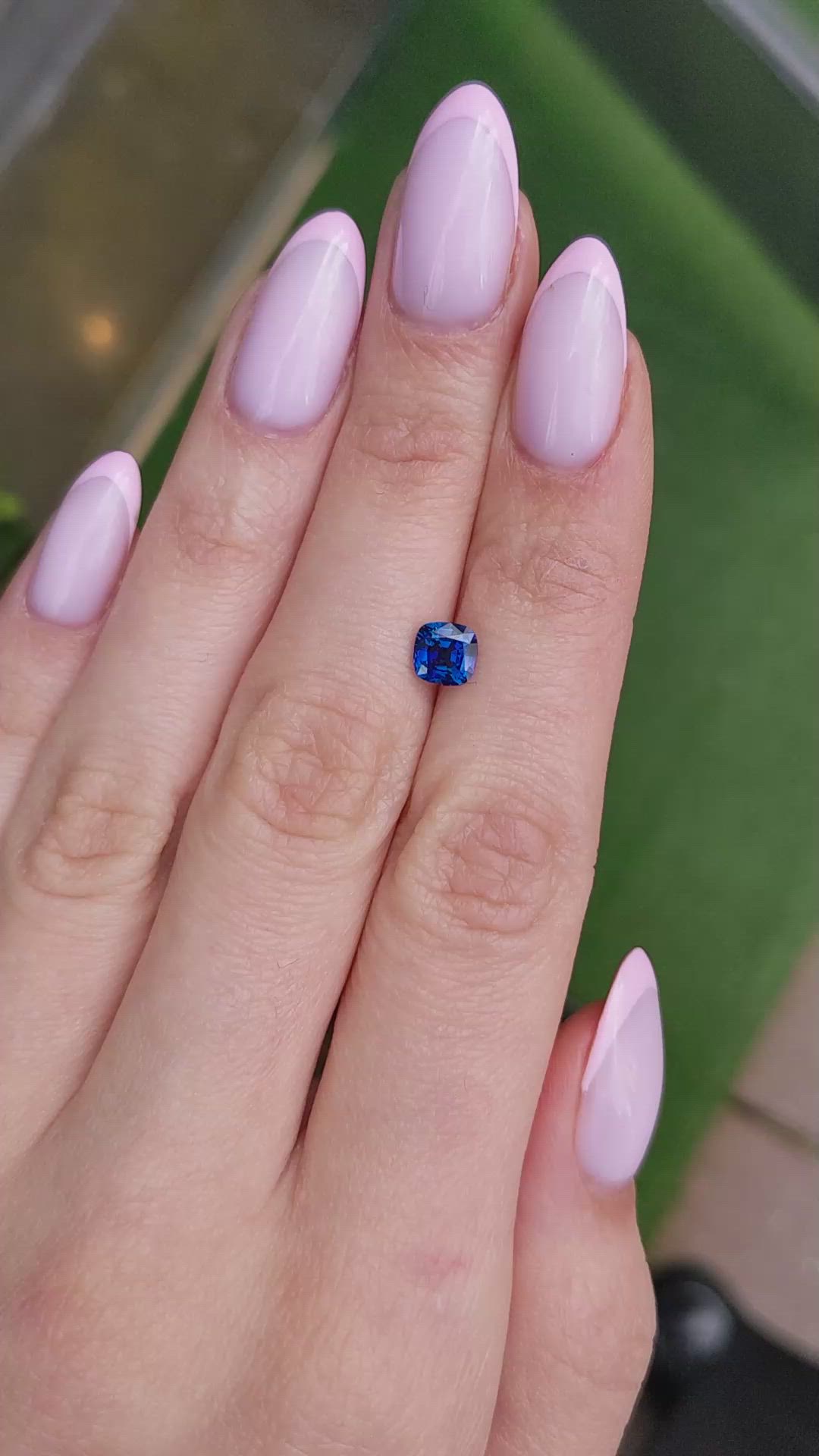 1.04 Ct. Blue Sapphire from Thailand Size Video