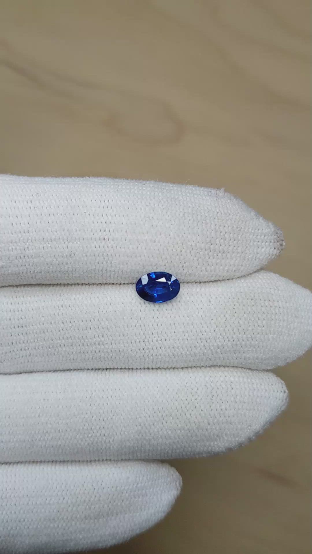 1.09 Ct. Blue Sapphire from Thailand Size Video