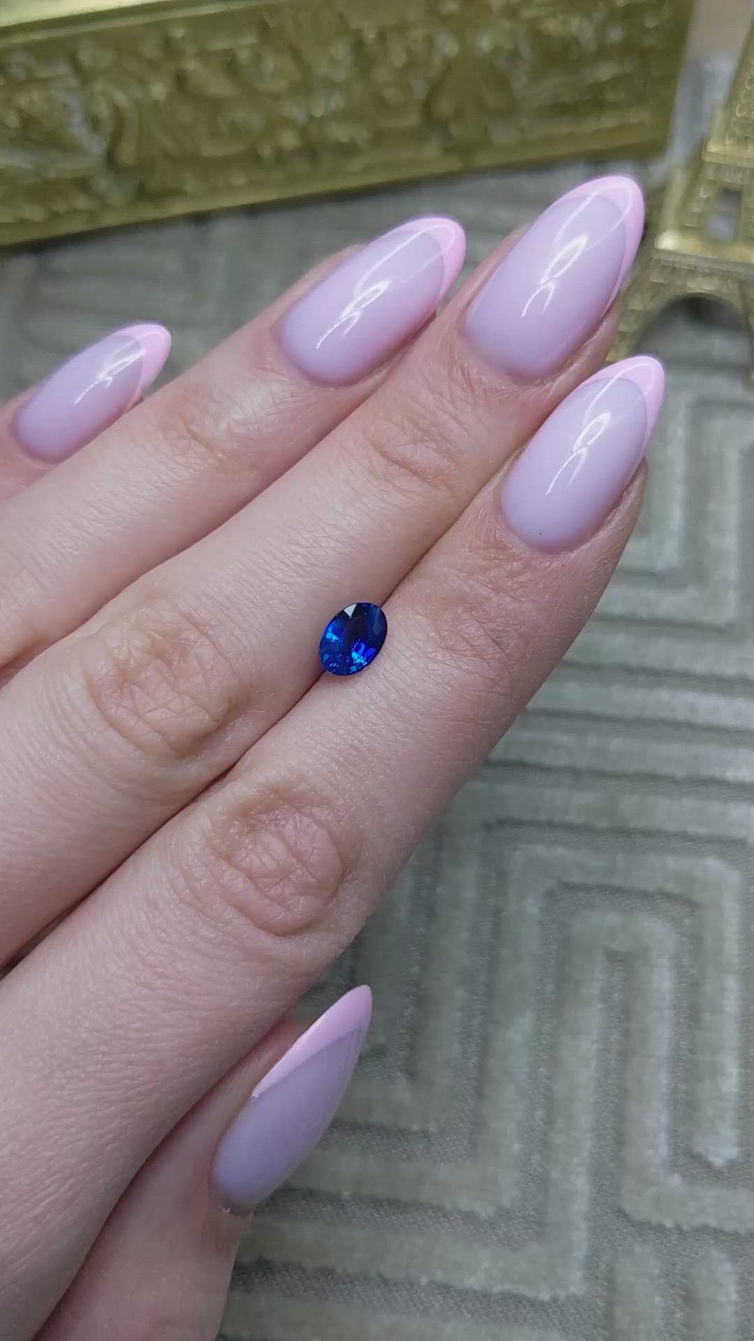 1.09 Ct. Blue Sapphire from Thailand Size Video