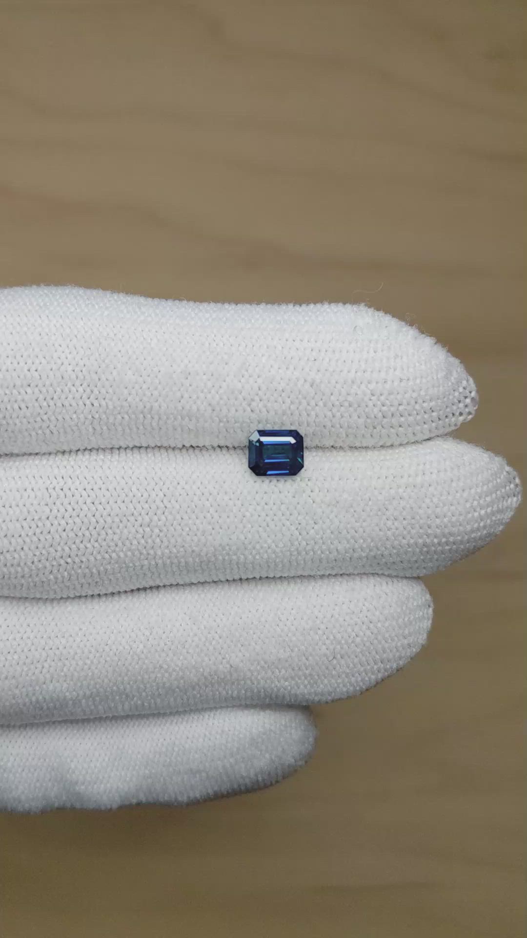 1.10 Ct. Blue Sapphire from West Africa Size Video