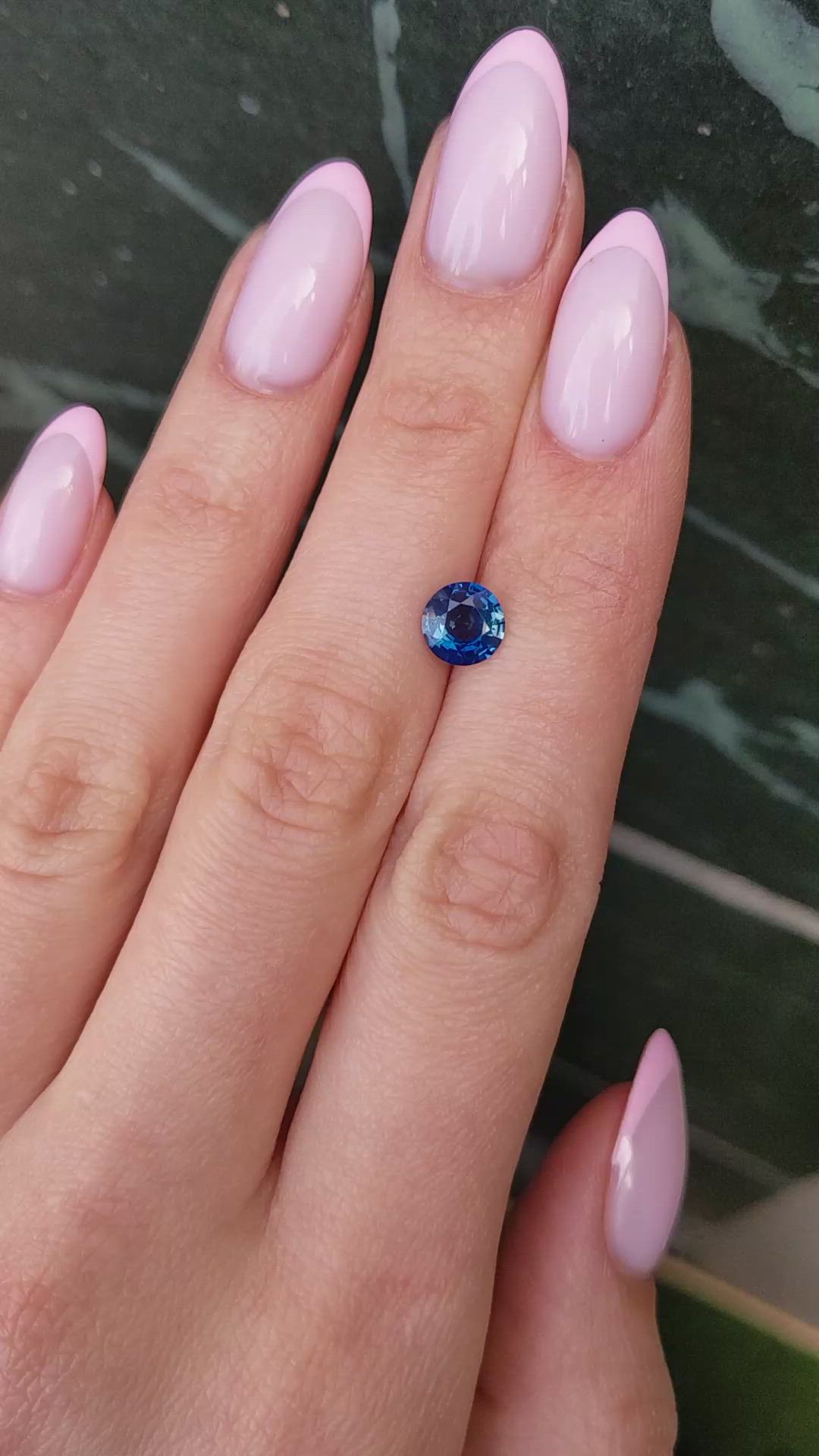 1.57 Ct. Blue Sapphire from Ceylon (Sri Lanka) Size Video