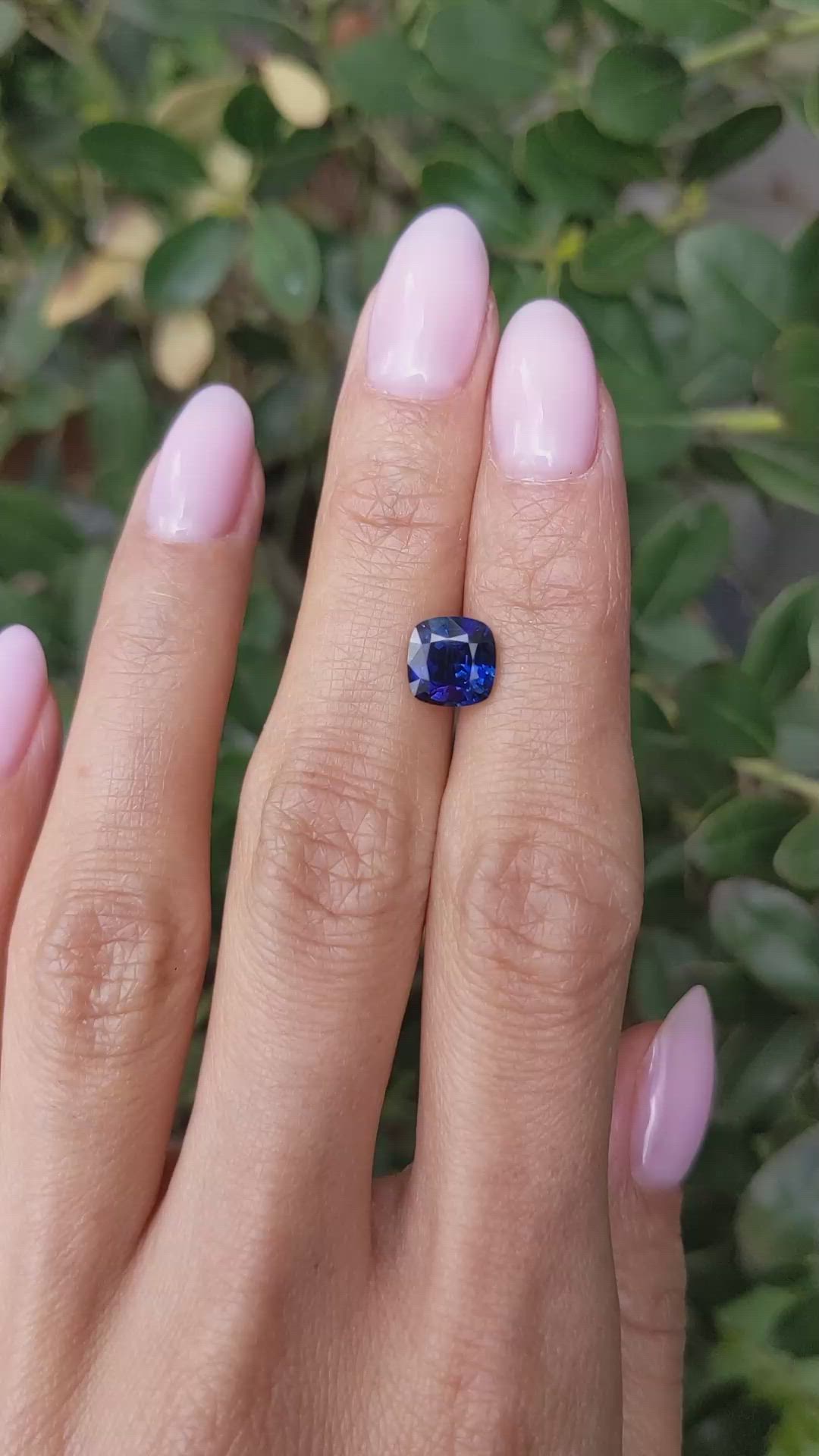 2.06 Ct. Blue Sapphire from Thailand Size Video