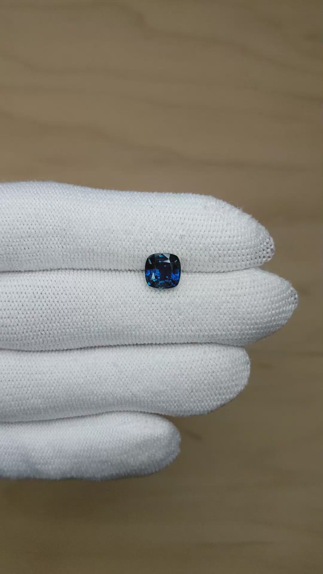 2.06 Ct. Blue Sapphire from Thailand Size Video
