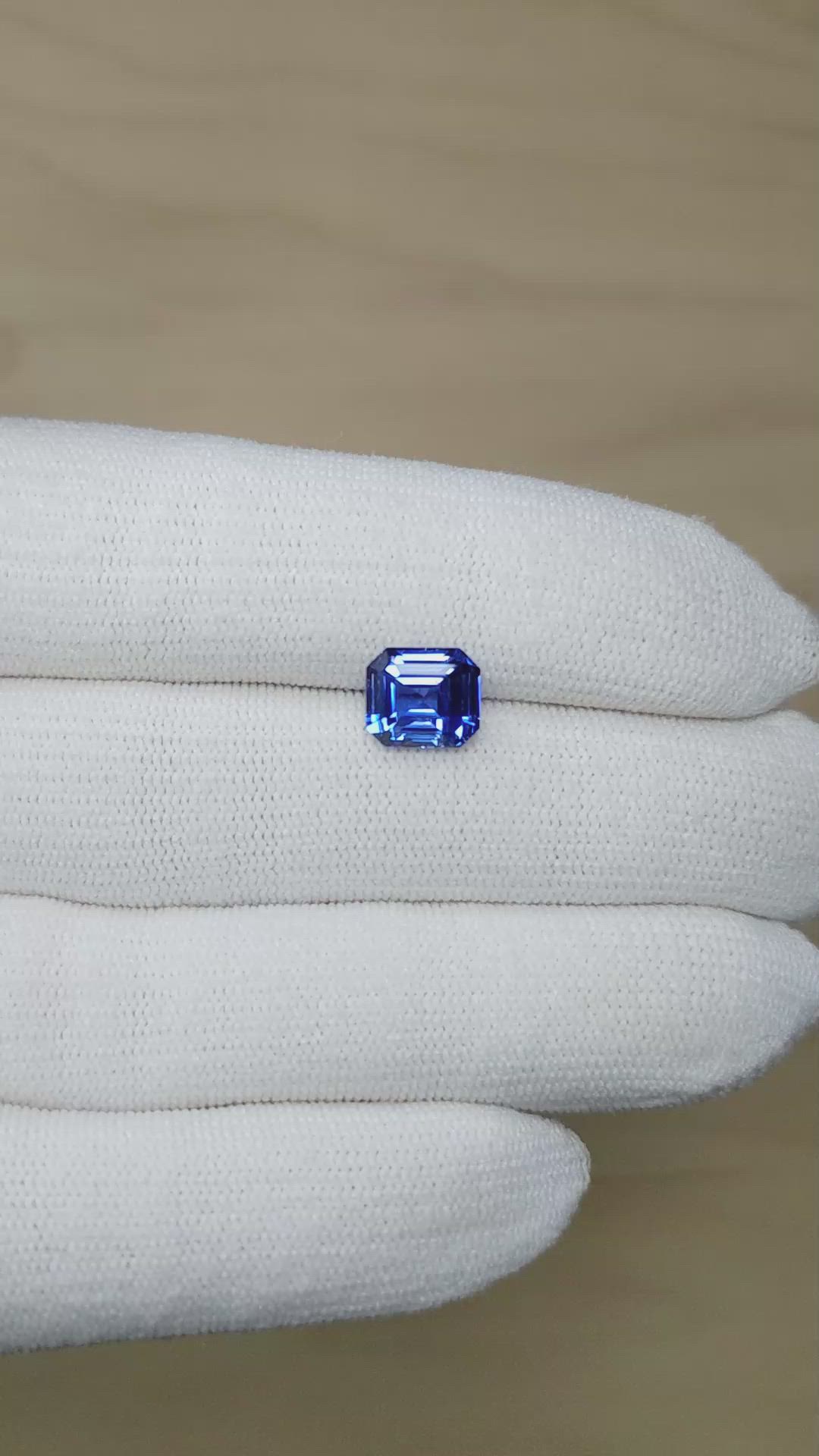 3.08 Ct. Blue Sapphire from Ceylon (Sri Lanka) Size Video