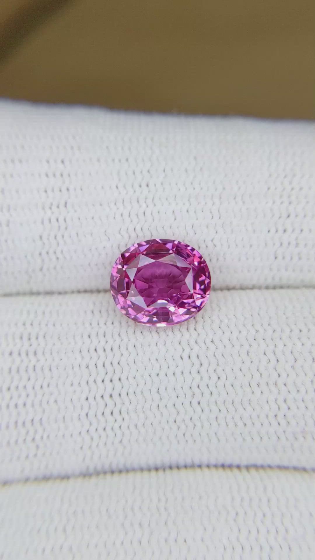 3.43 Ct. Pink Sapphire from Ceylon (Sri Lanka) Size Video