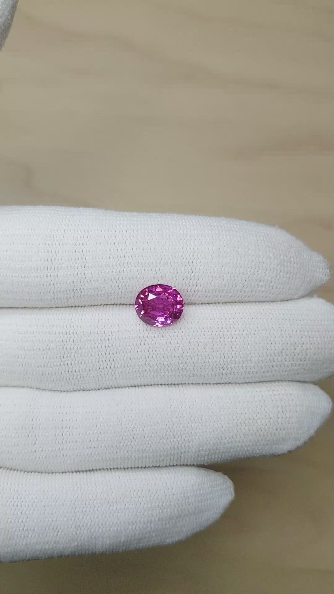 3.43 Ct. Pink Sapphire from Ceylon (Sri Lanka) Size Video