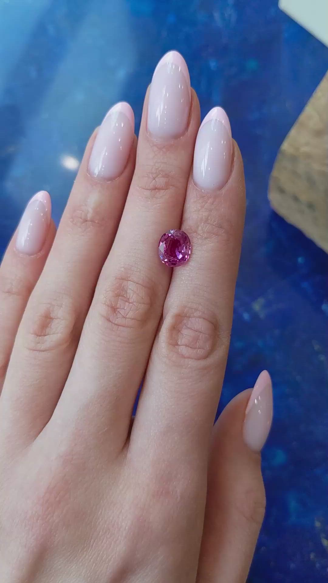 3.43 Ct. Pink Sapphire from Ceylon (Sri Lanka) Size Video