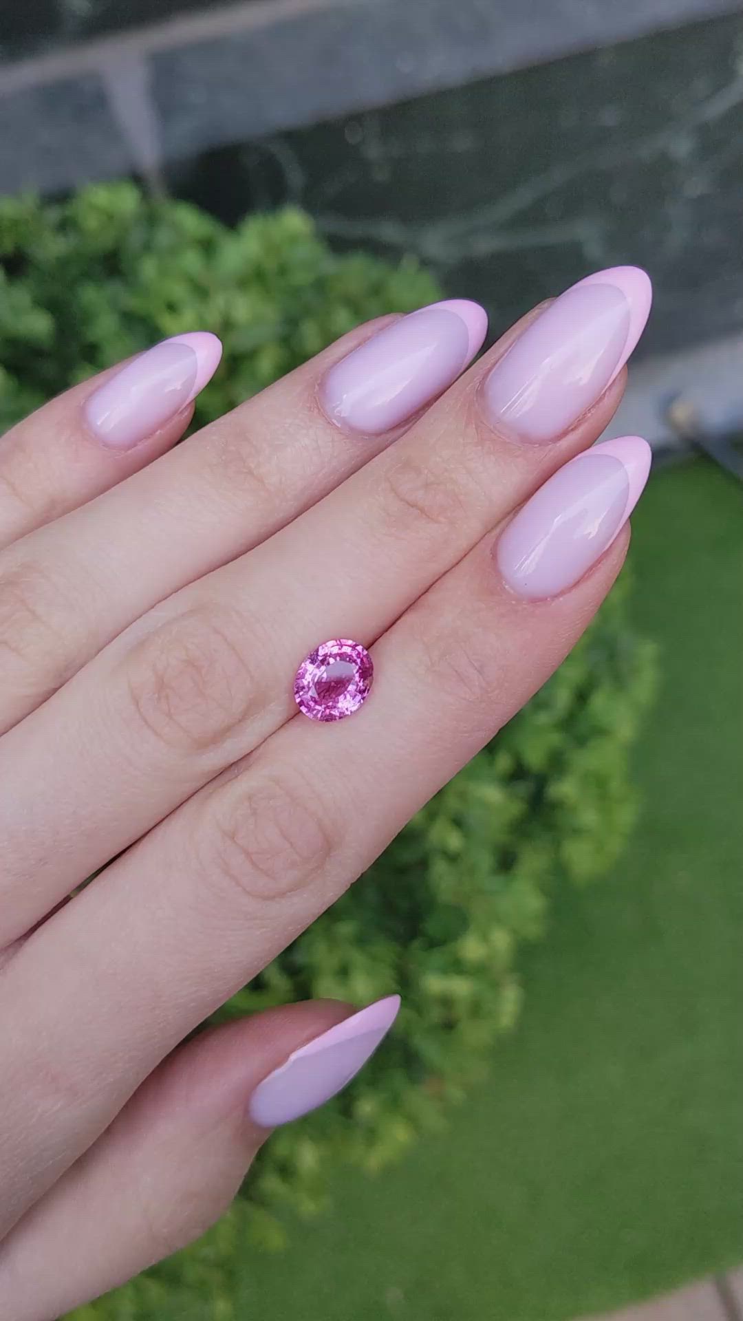 2.76 Ct. Pink Sapphire from Ceylon (Sri Lanka) Size Video