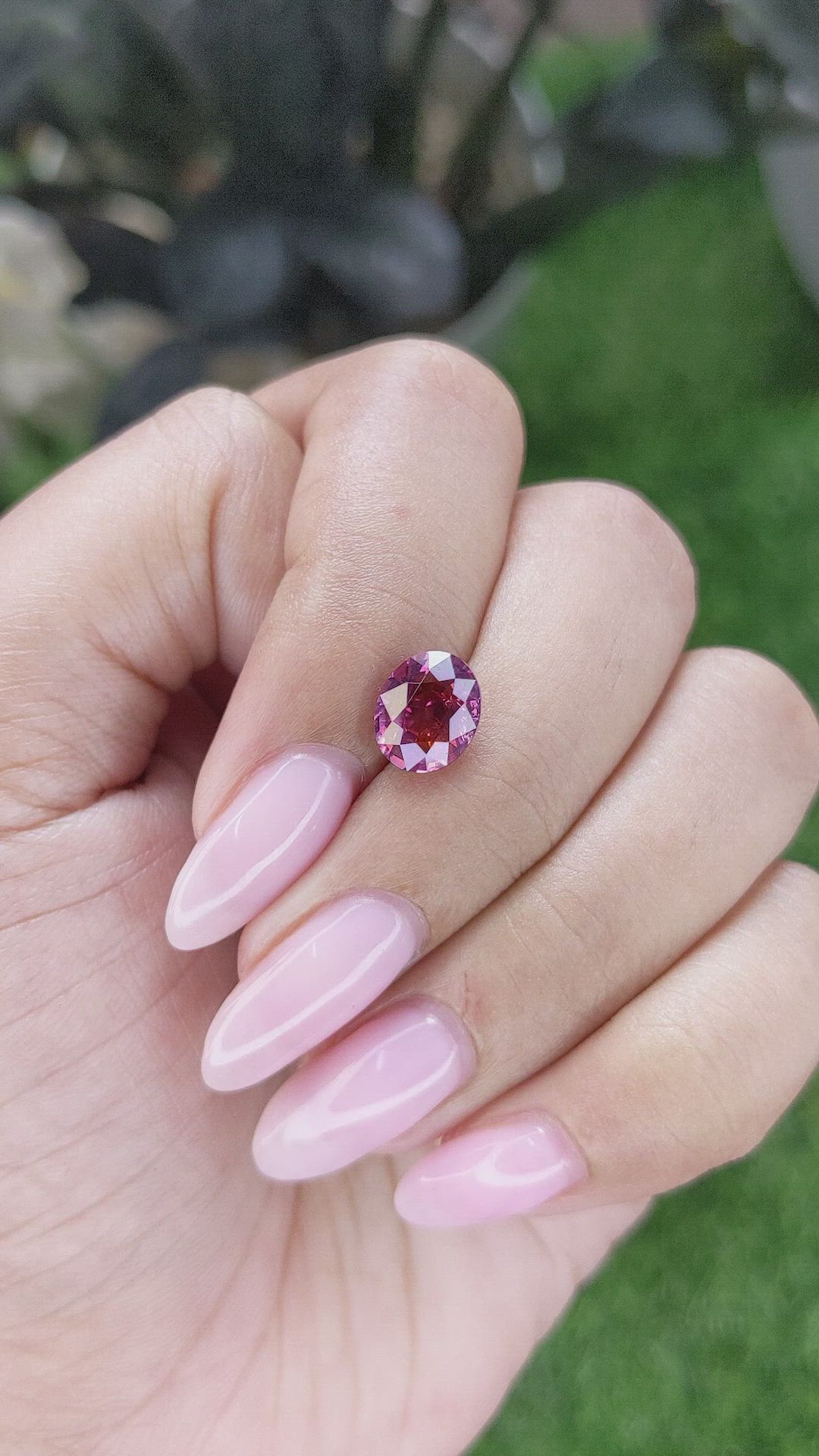 2.52 Ct. Purplish Pink Sapphire from Madagascar Size Video