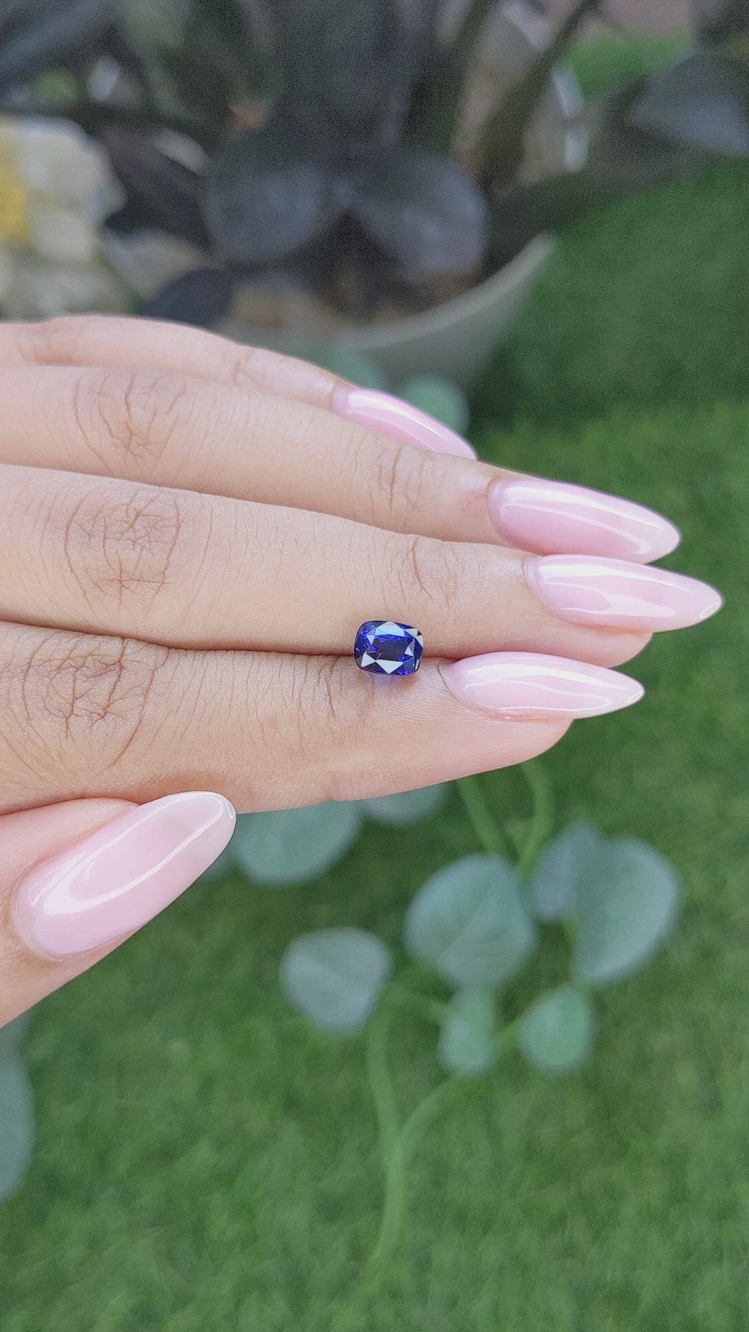 1.59 Ct. Blue Sapphire from Madagascar Size Video