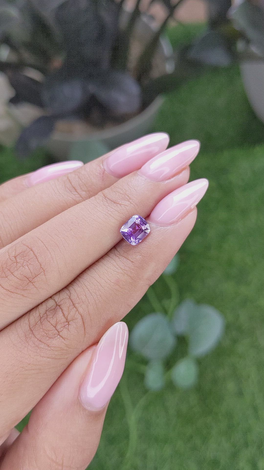 1.53 Ct. Purple Sapphire from Madagascar Size Video