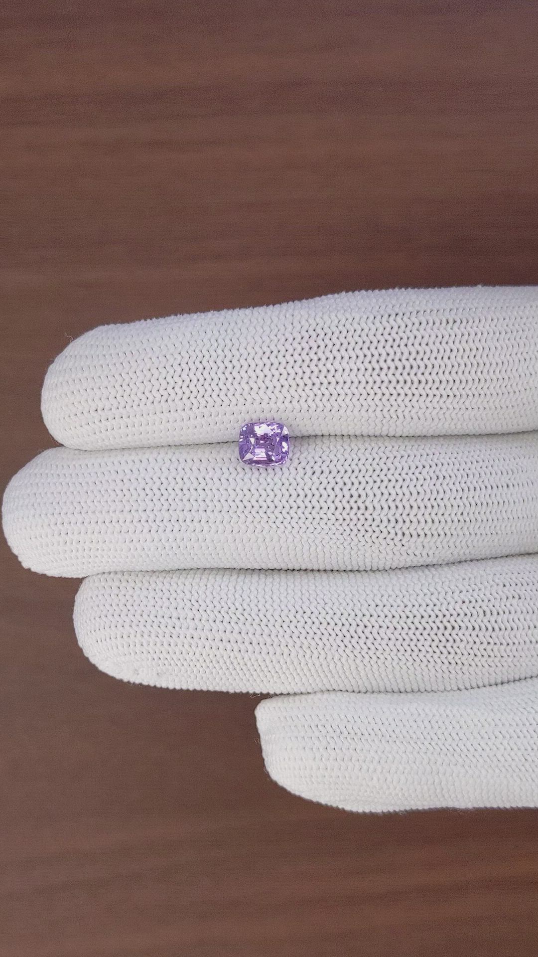 1.53 Ct. Purple Sapphire from Madagascar Size Video